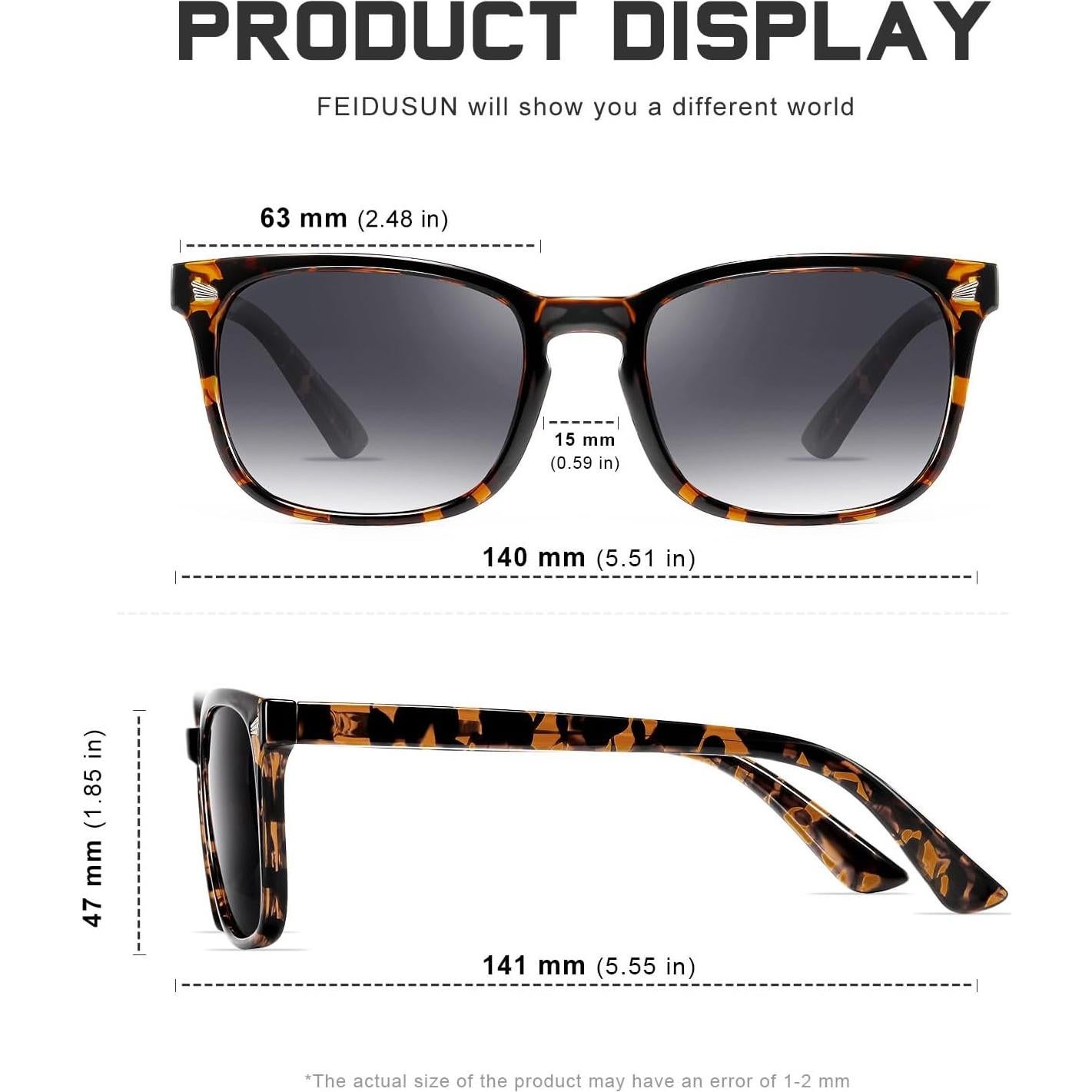 Gafas de Sol Polarizadas FEIDUSUN UV Protección Unisex