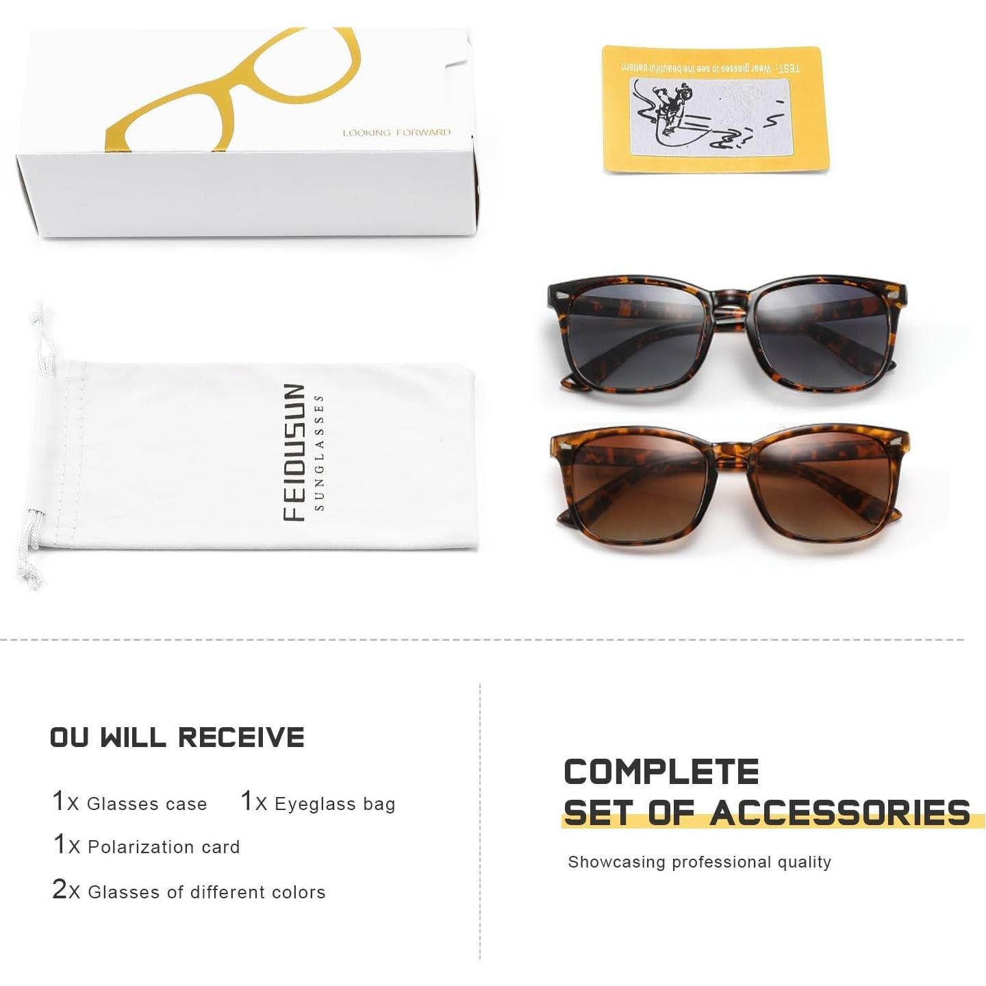 Gafas de Sol Polarizadas FEIDUSUN UV Protección Unisex