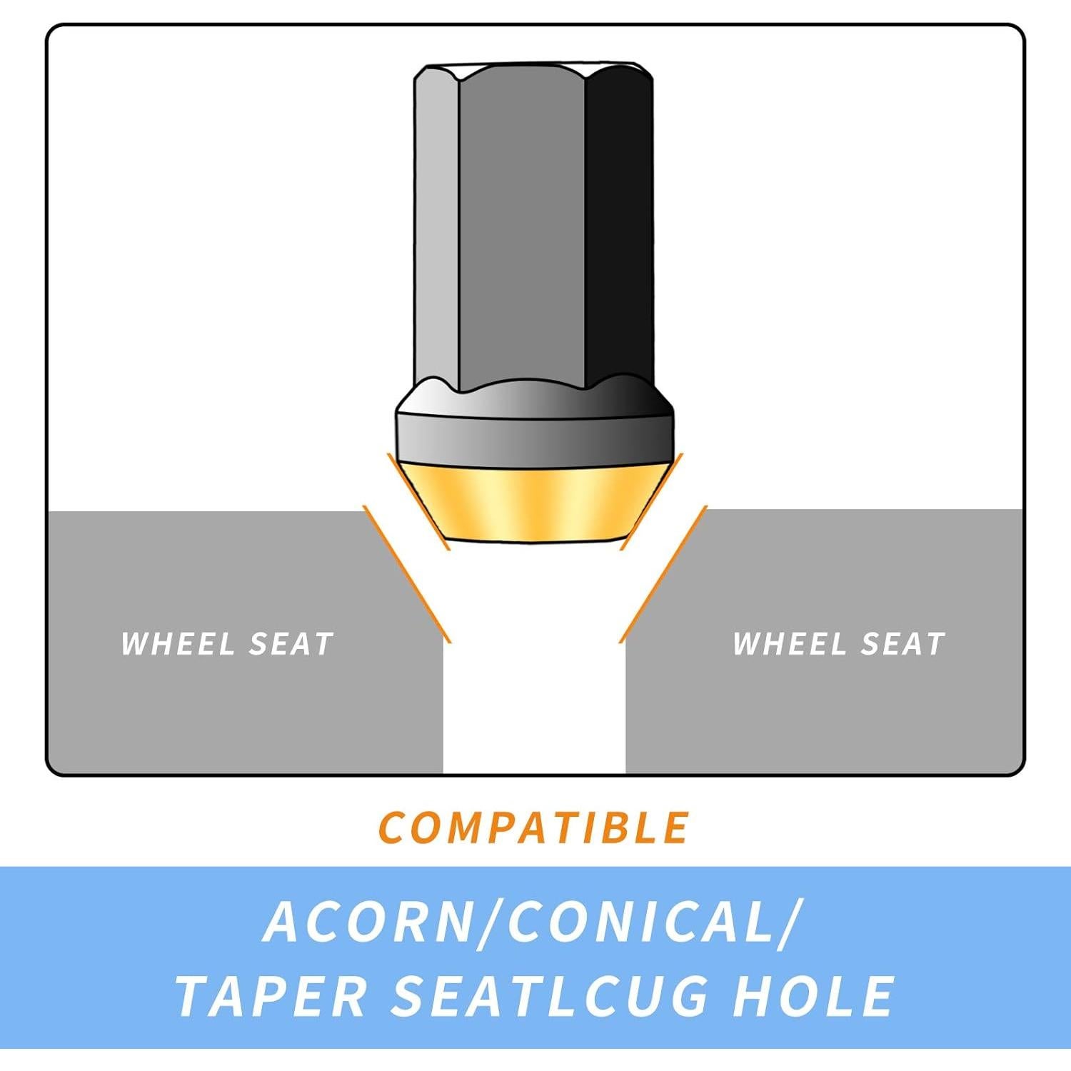 20 Tuercas de Rueda M12x1.5 EZPROIT Cromo Neo