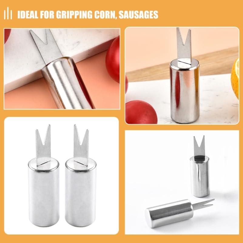 Soportes de Maíz Unomor de Acero Inoxidable - 10 Pcs