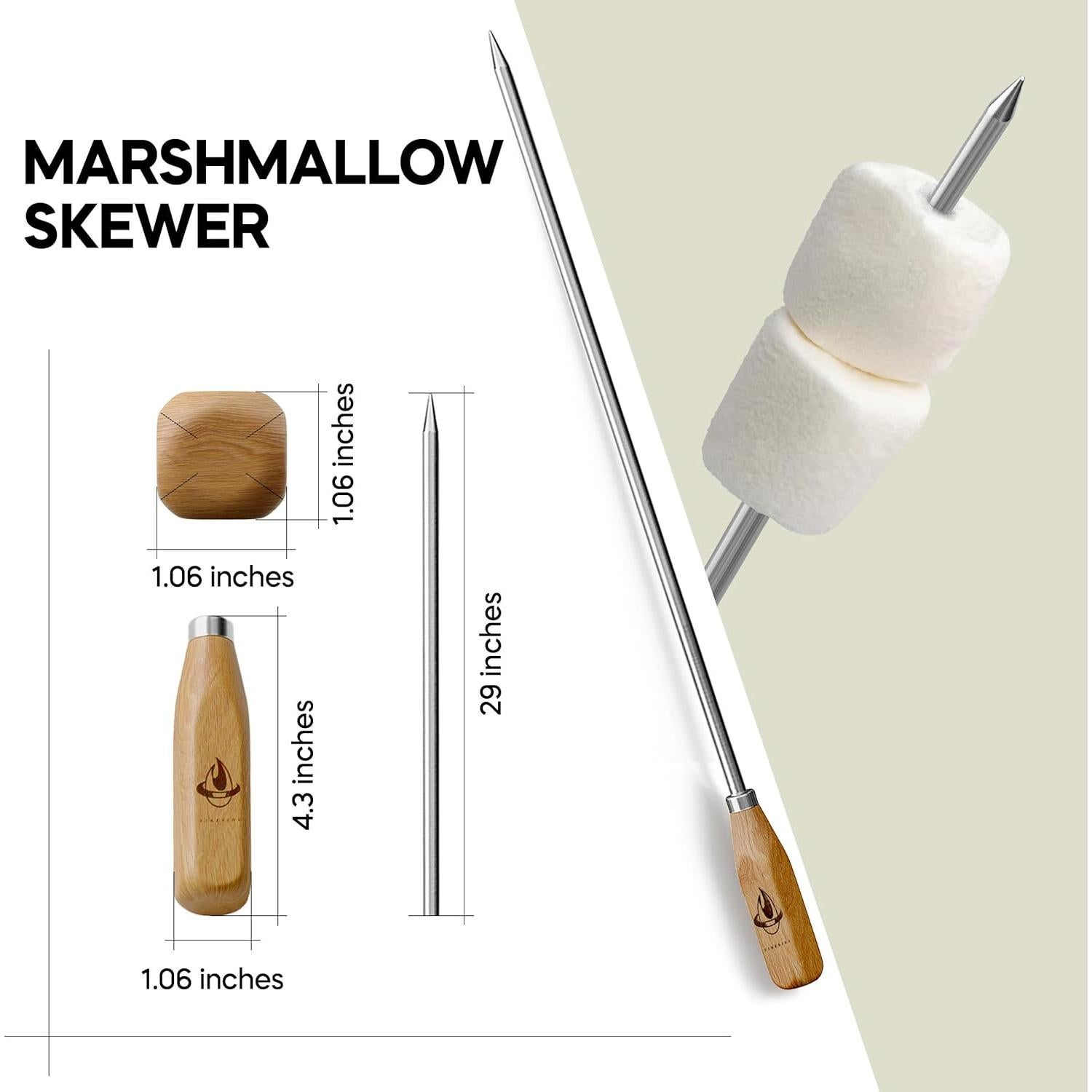 Palitos de Malvavisco Fireside 34" (86.36 cm) - Paquete de 10