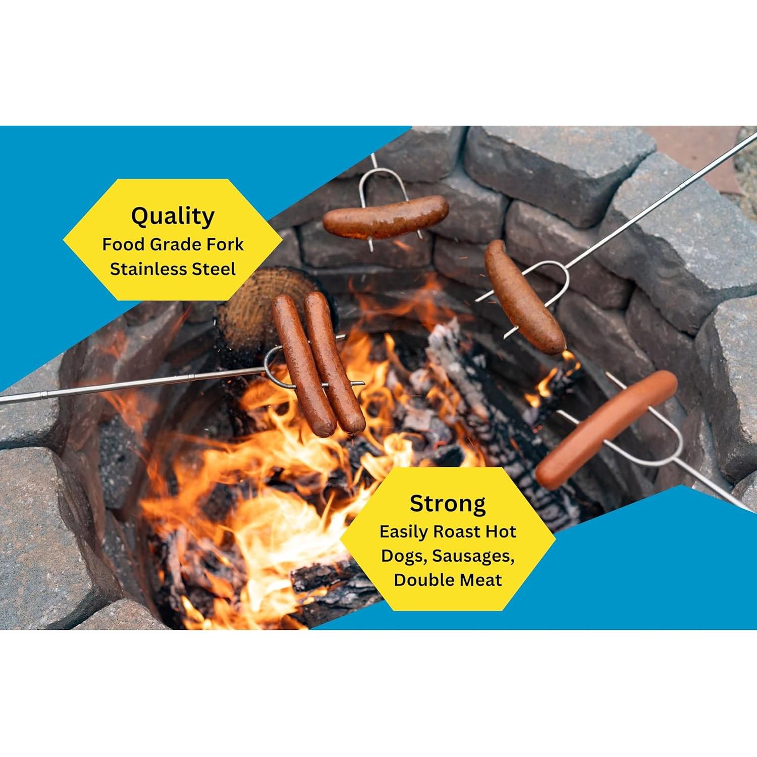 Palitos para Asar Malvaviscos Chonky Beast - 6 Piezas 83.82 cm