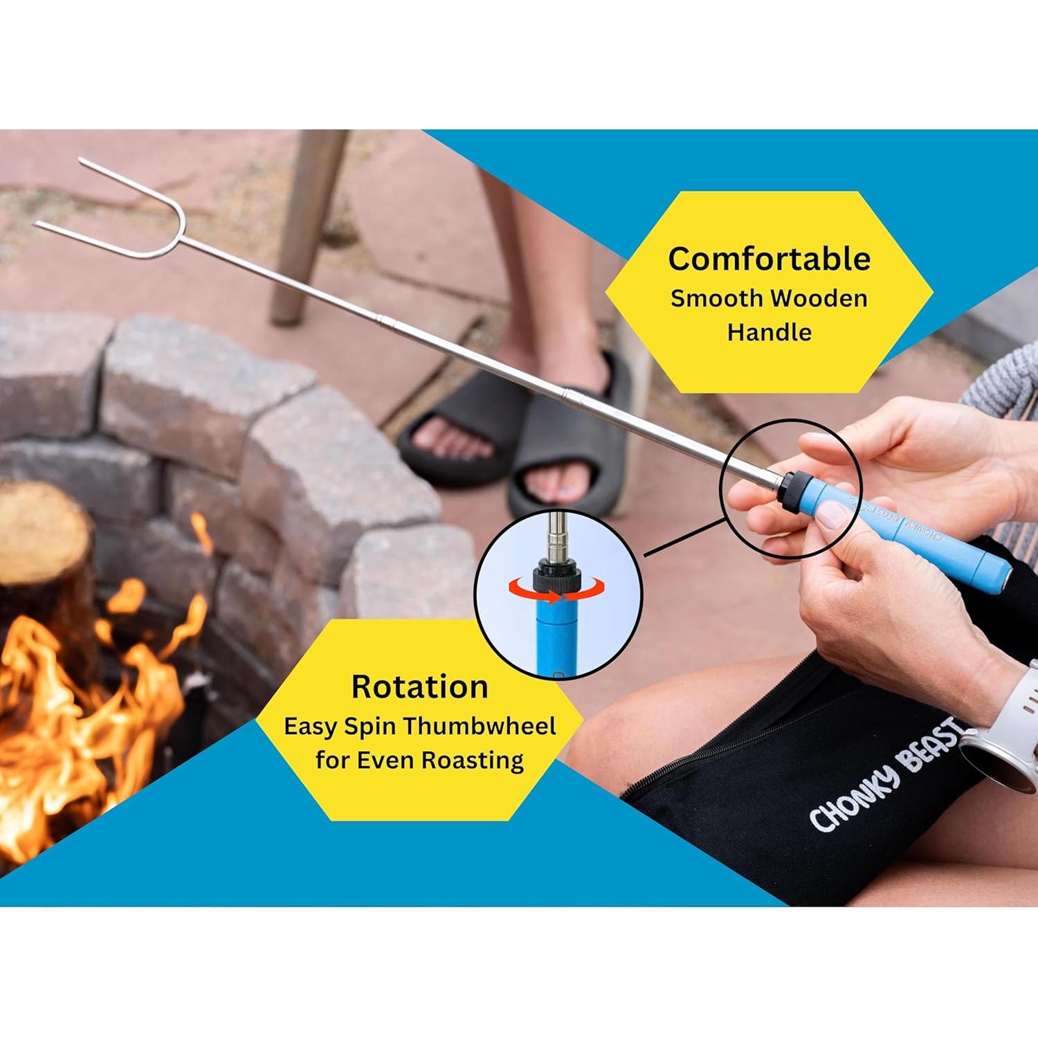 Palitos para Asar Malvaviscos Chonky Beast - 6 Piezas 83.82 cm