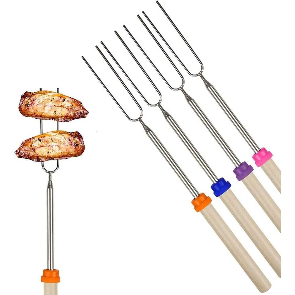 12 Palos Extensibles para Asar Malvaviscos BetterJonny 28-81cm