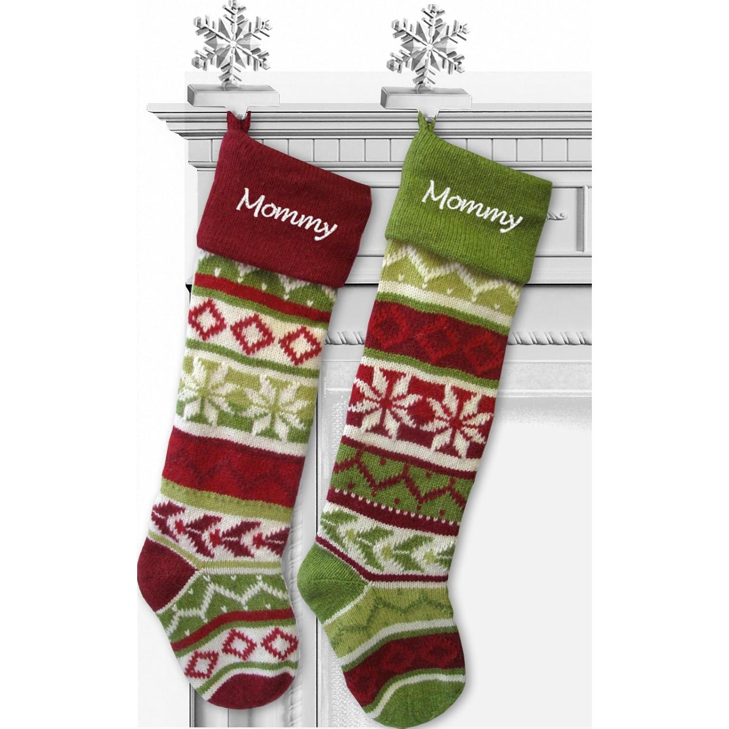 Calcetines de Navidad de Lana 71 cm - Personalizables - Rojo