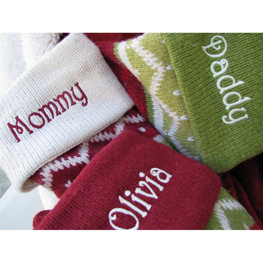 Calcetines de Navidad de Lana 71 cm - Personalizables - Rojo