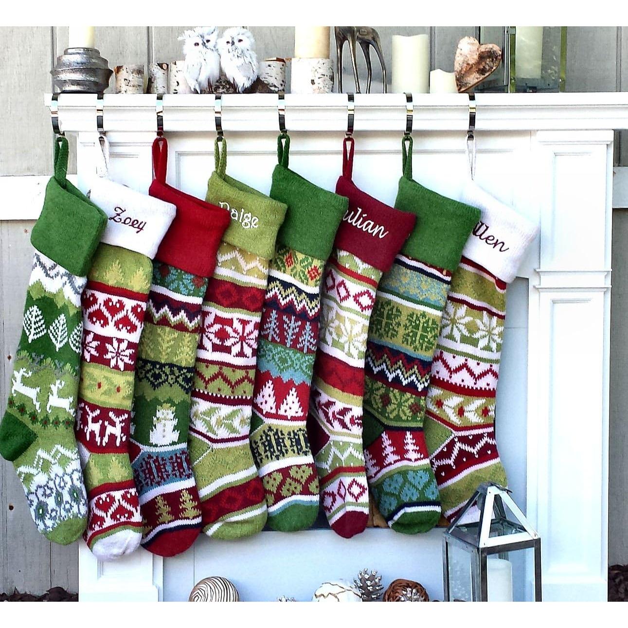 Calcetines de Navidad de Lana 71 cm - Personalizables - Rojo