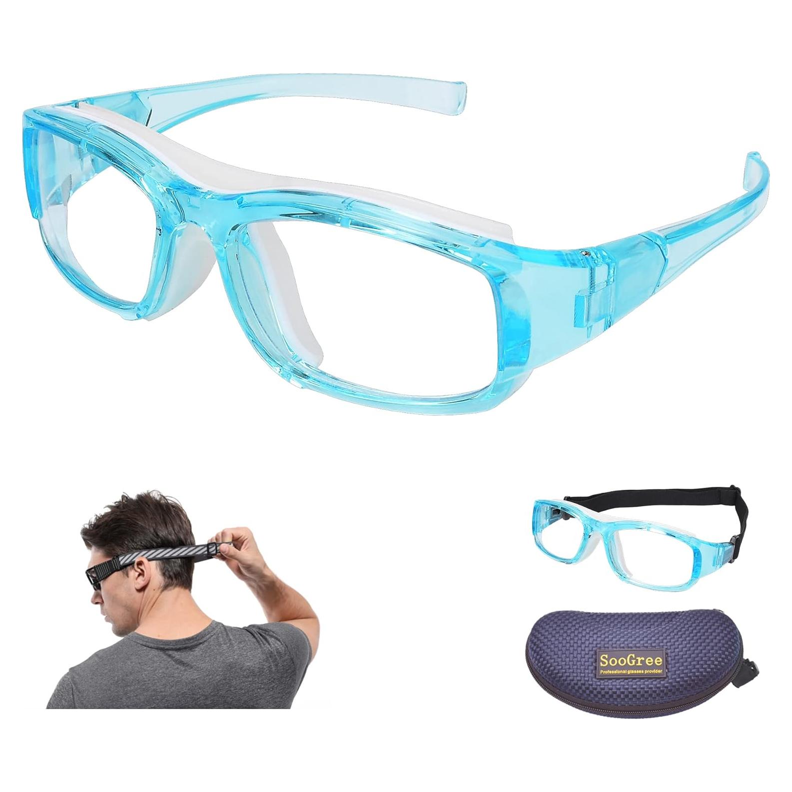 Gafas Deportivas TR90 Azul Claro con Correa Ajustable