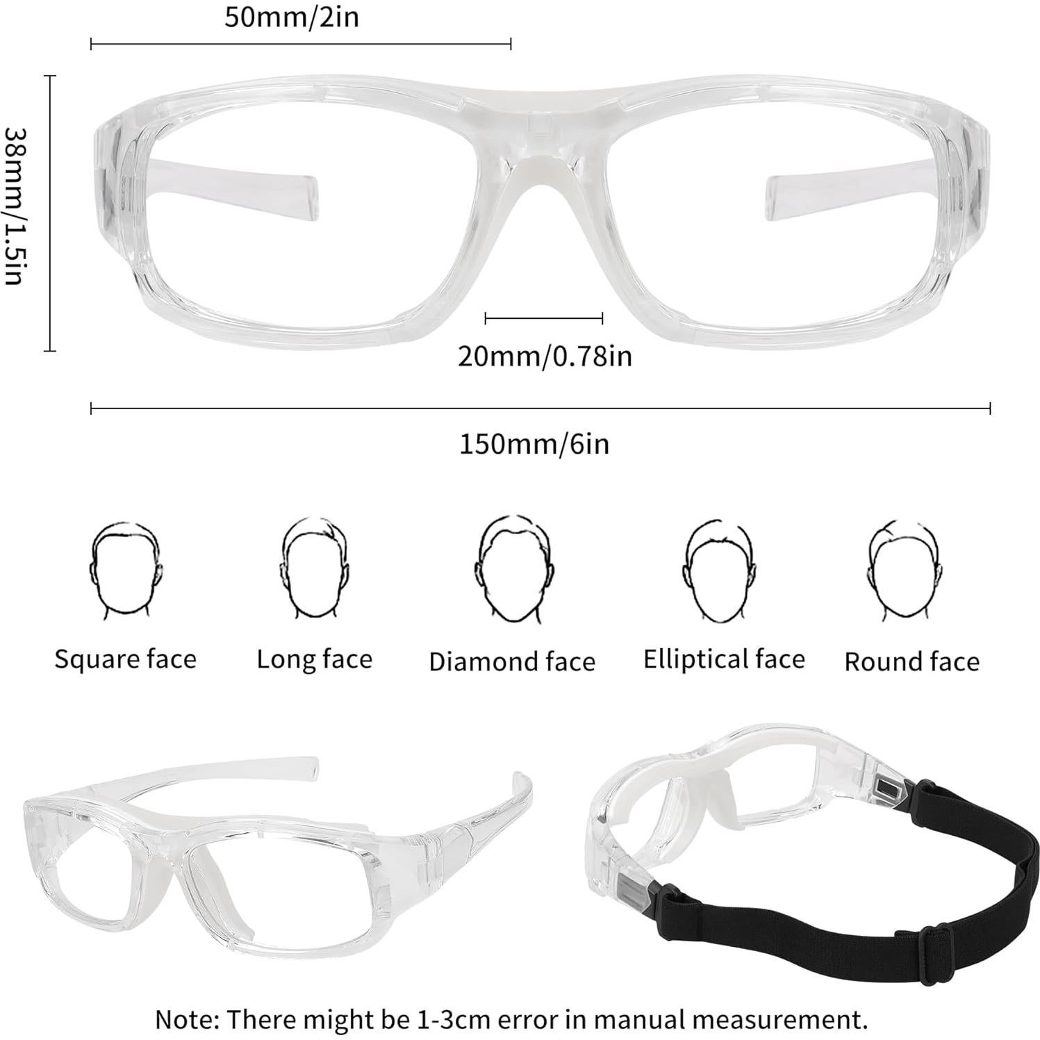 Gafas Deportivas TR90 Ajustables para Baloncesto y Squash