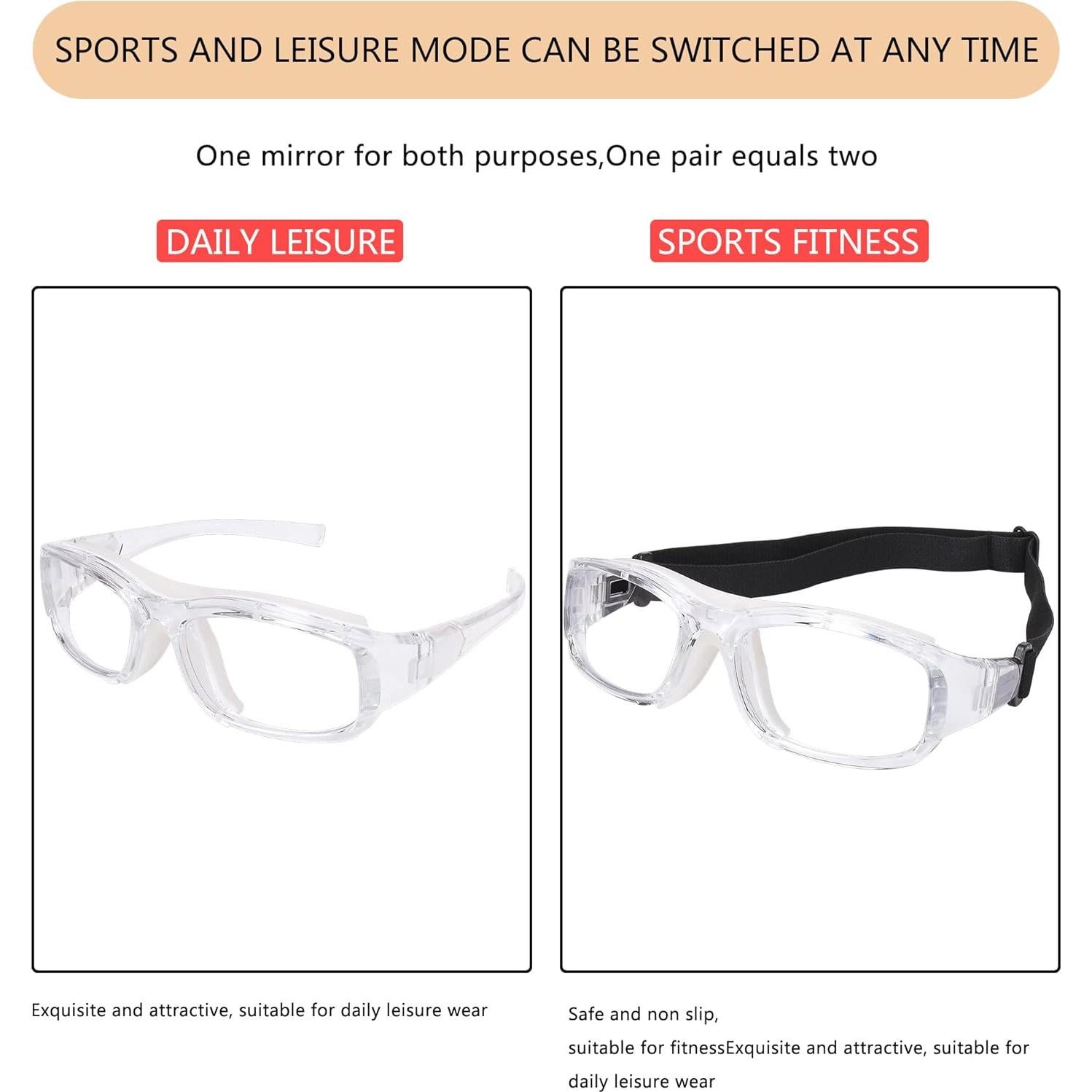 Gafas Deportivas TR90 Ajustables para Baloncesto y Squash