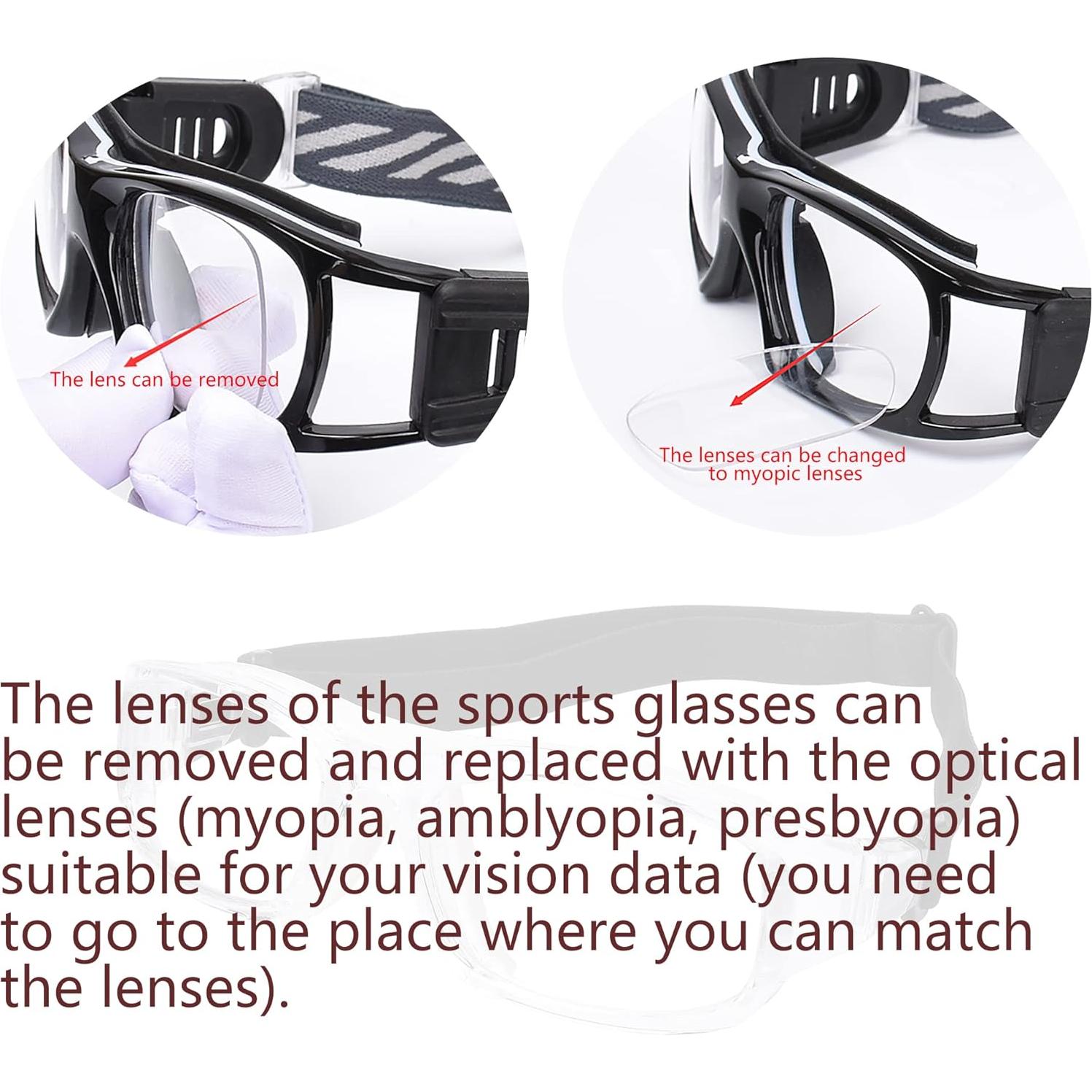Gafas Deportivas TR90 Ajustables para Baloncesto y Squash