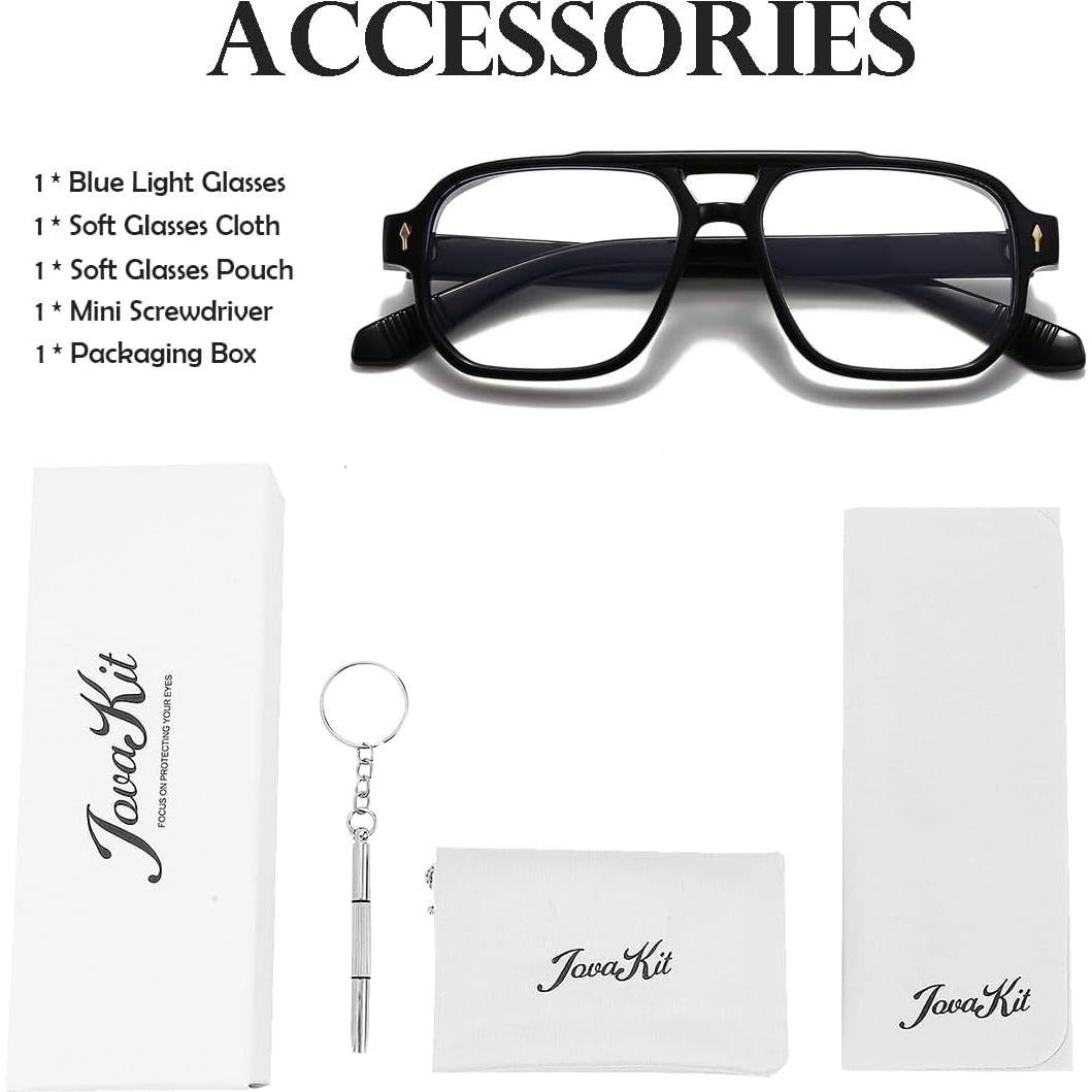 Gafas bloqueadoras de luz azul JOVAKIT unisex, marco aviador