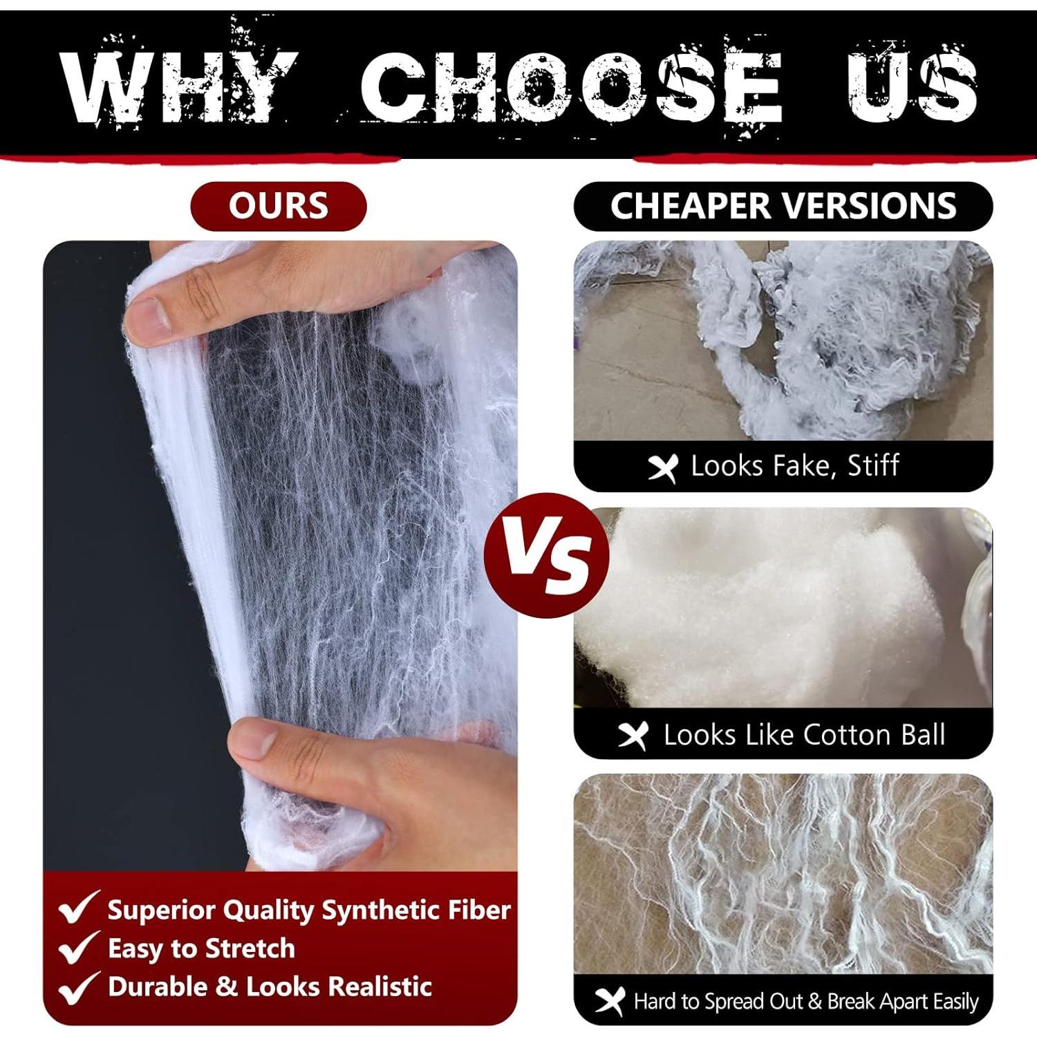 Telarañas de Halloween ZPISF 130 m² con 150 Arañas Falsas