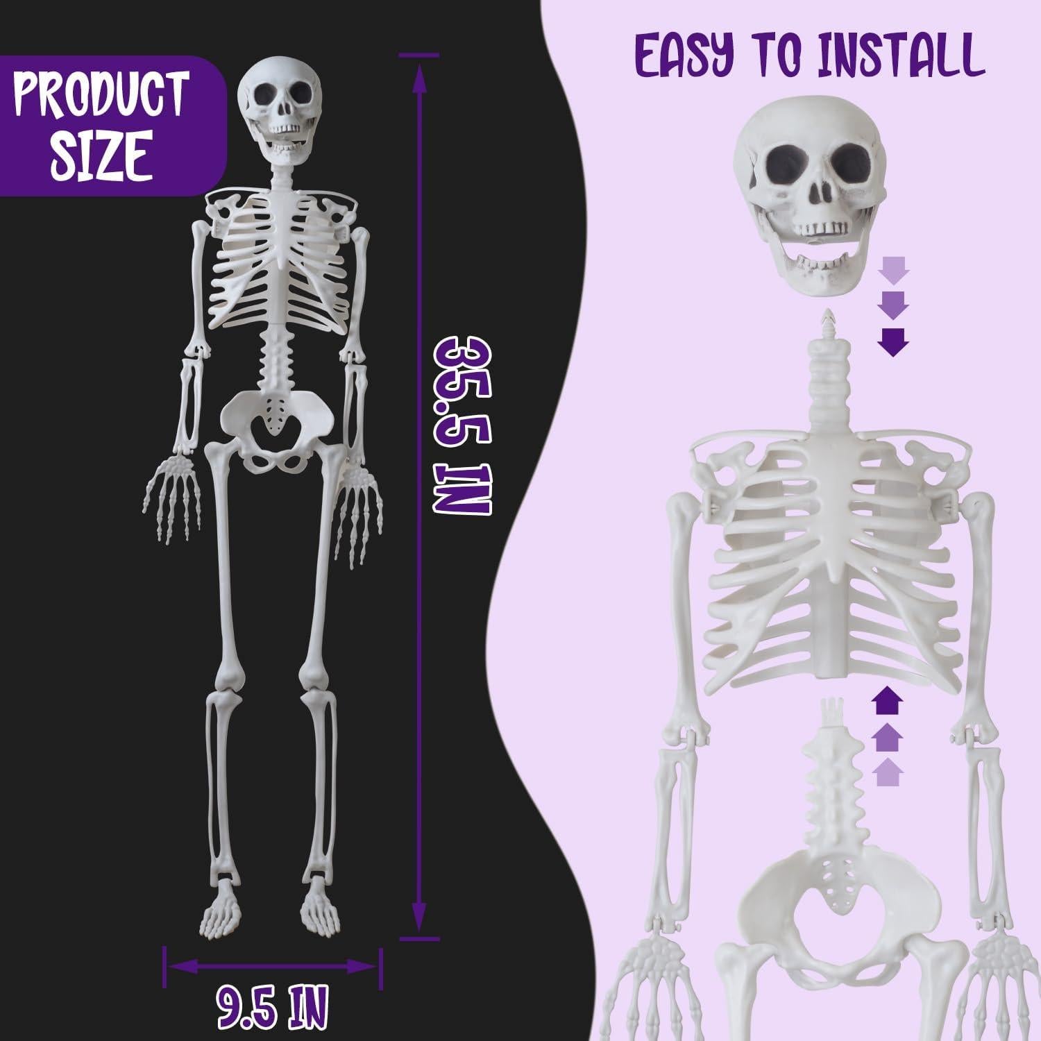 Esqueleto de Halloween 91 cm NAISEN con Juntas Posables