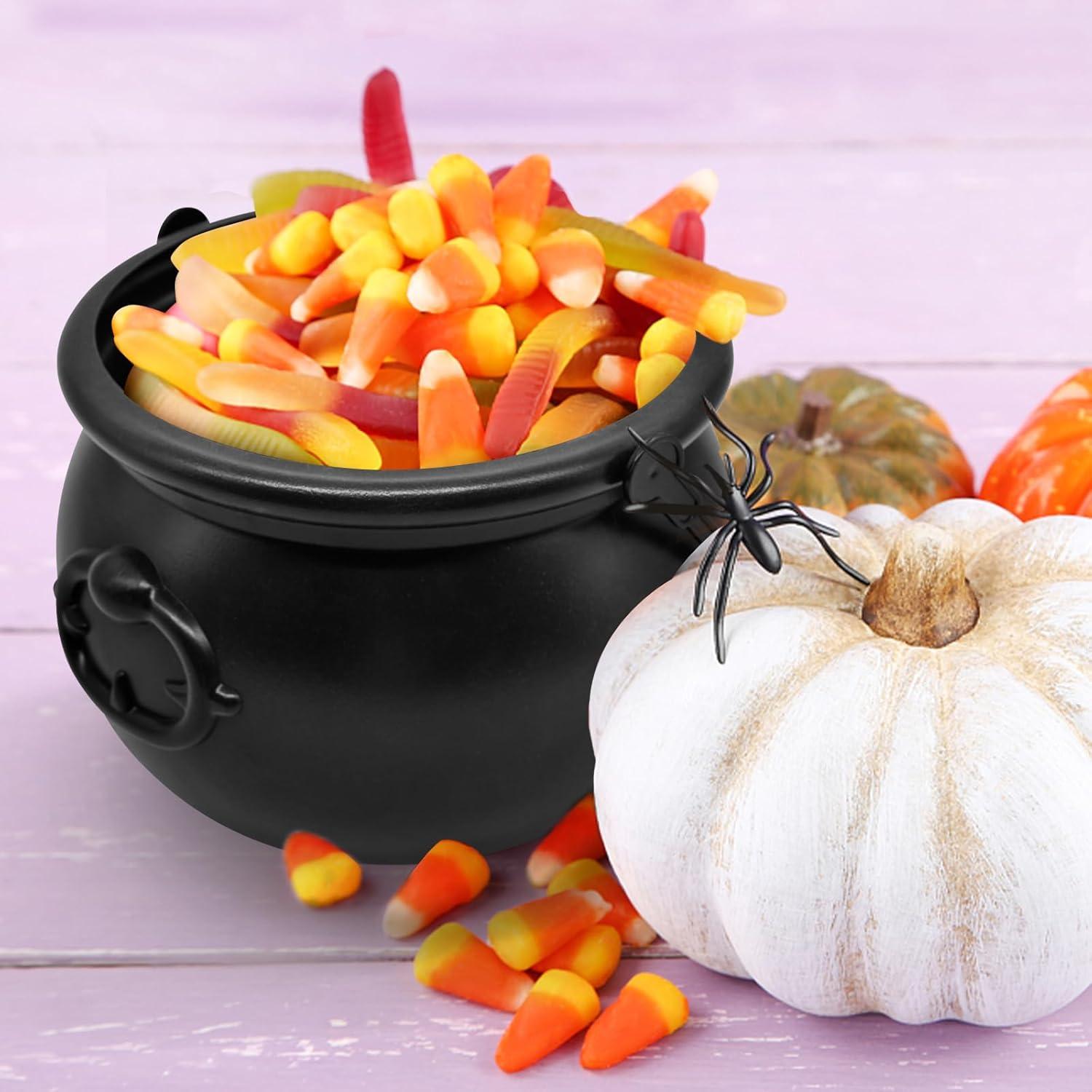 Caldereta Plástica Negra SpinLaLa 20x15 cm para Halloween