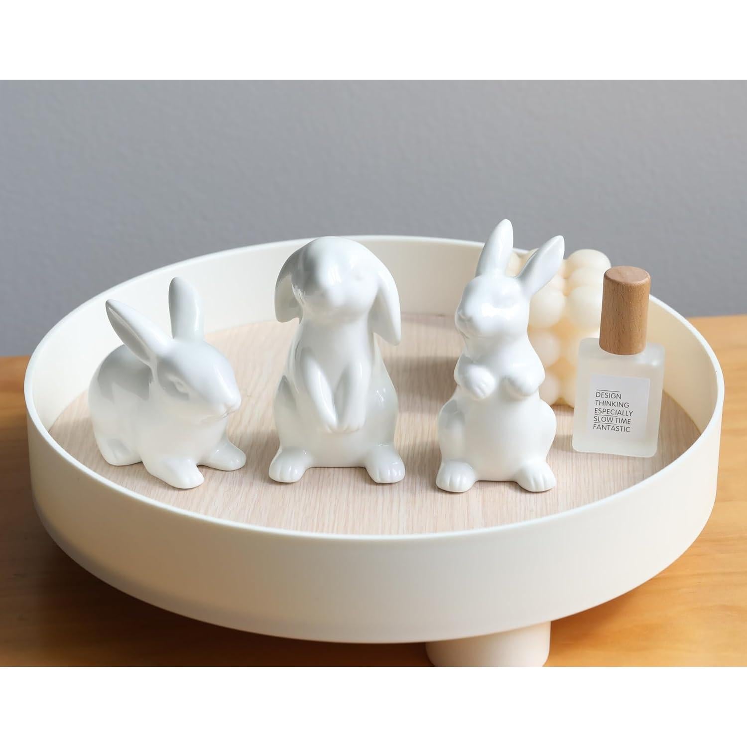 Figurita Conejo de Pascua GOODSTART Cerámica Blanca 10.16 cm