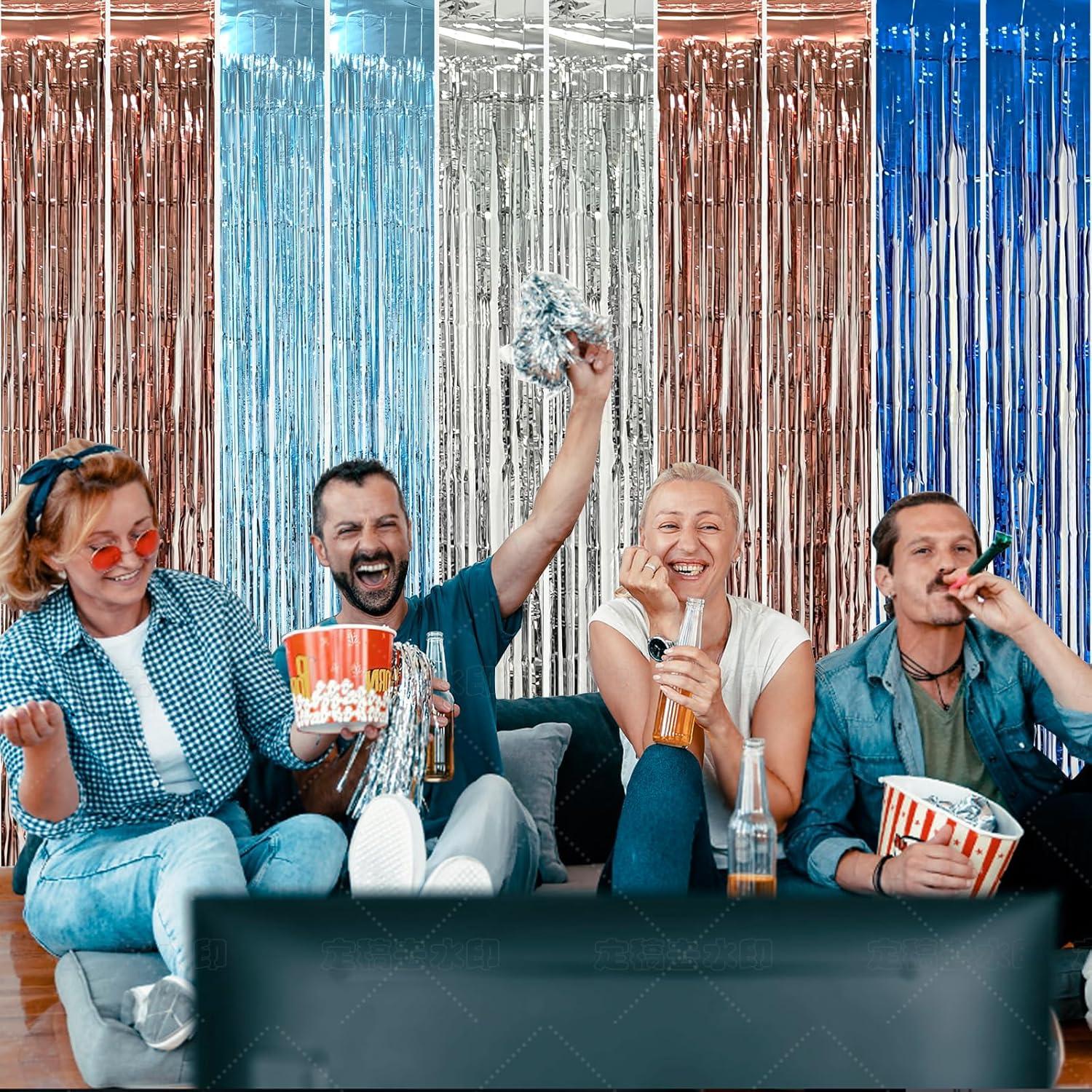 Paquete de 5 Cortinas de Foil Plateado 200x100 cm LARUTOHT