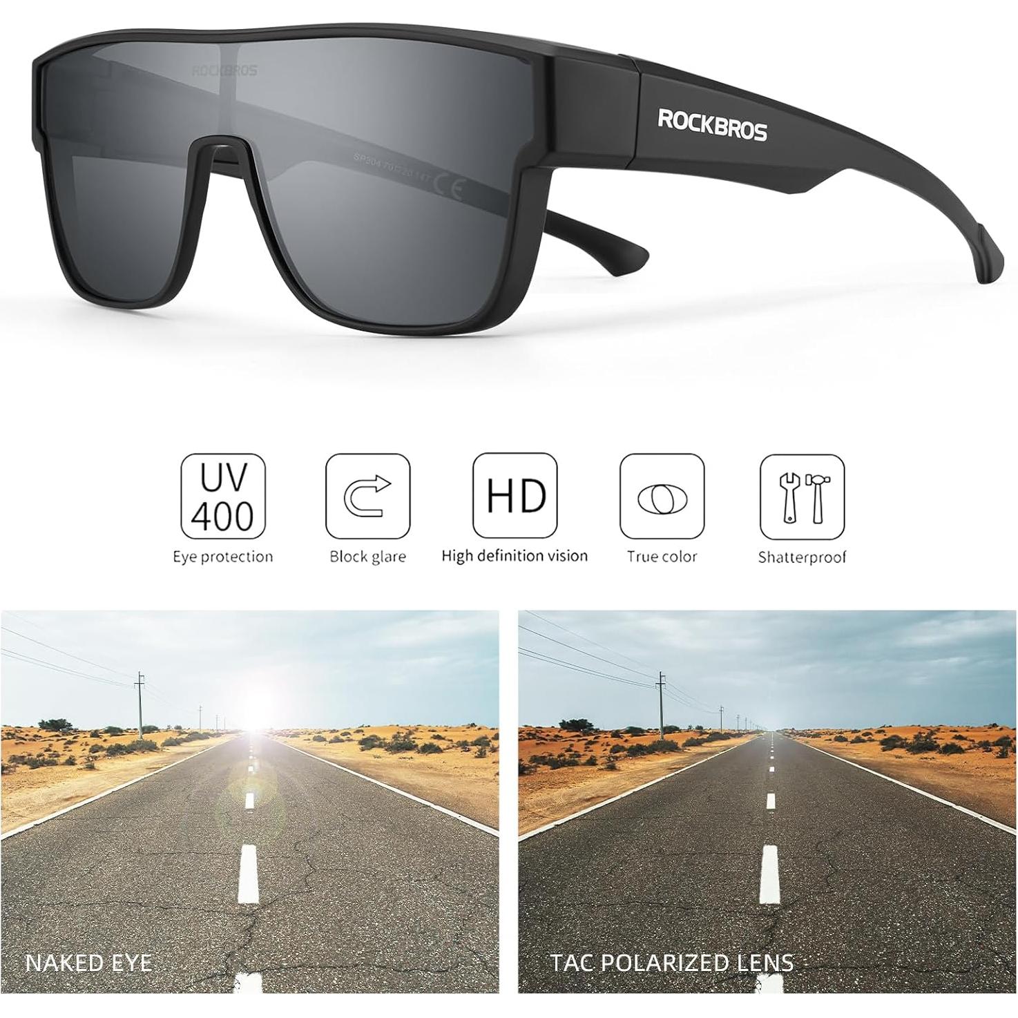 Gafas de Sol Polarizadas ROCKBROS UV400 Ajustables para Conducir