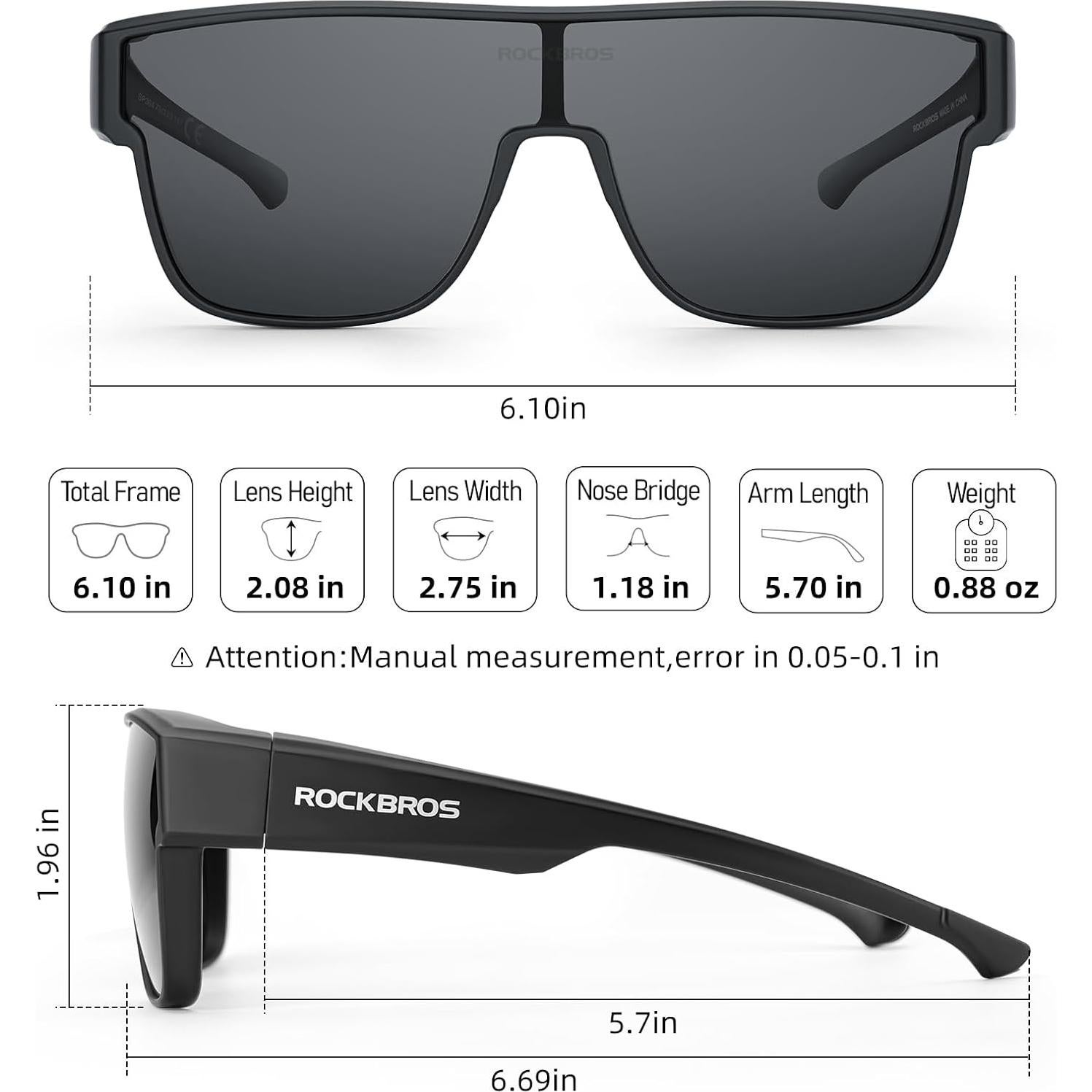 Gafas de Sol Polarizadas ROCKBROS UV400 Ajustables para Conducir