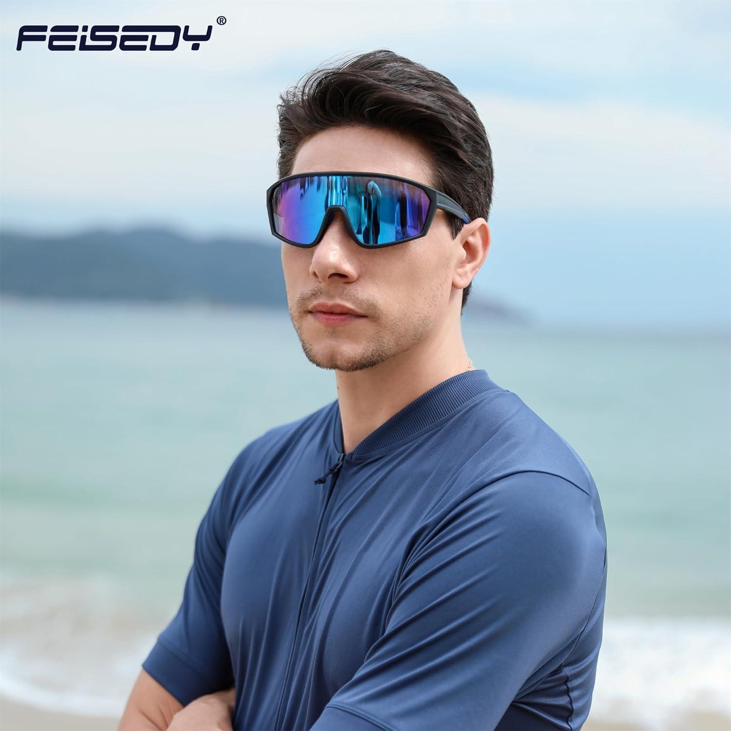 Gafas de Sol Polarizadas FEISEDY UV400 para Ciclismo y Deportes
