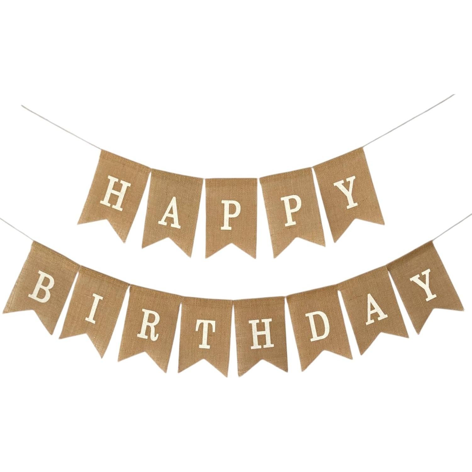 Banner de Yute Feliz Cumpleaños Shimmer Anna Shine 2.6m