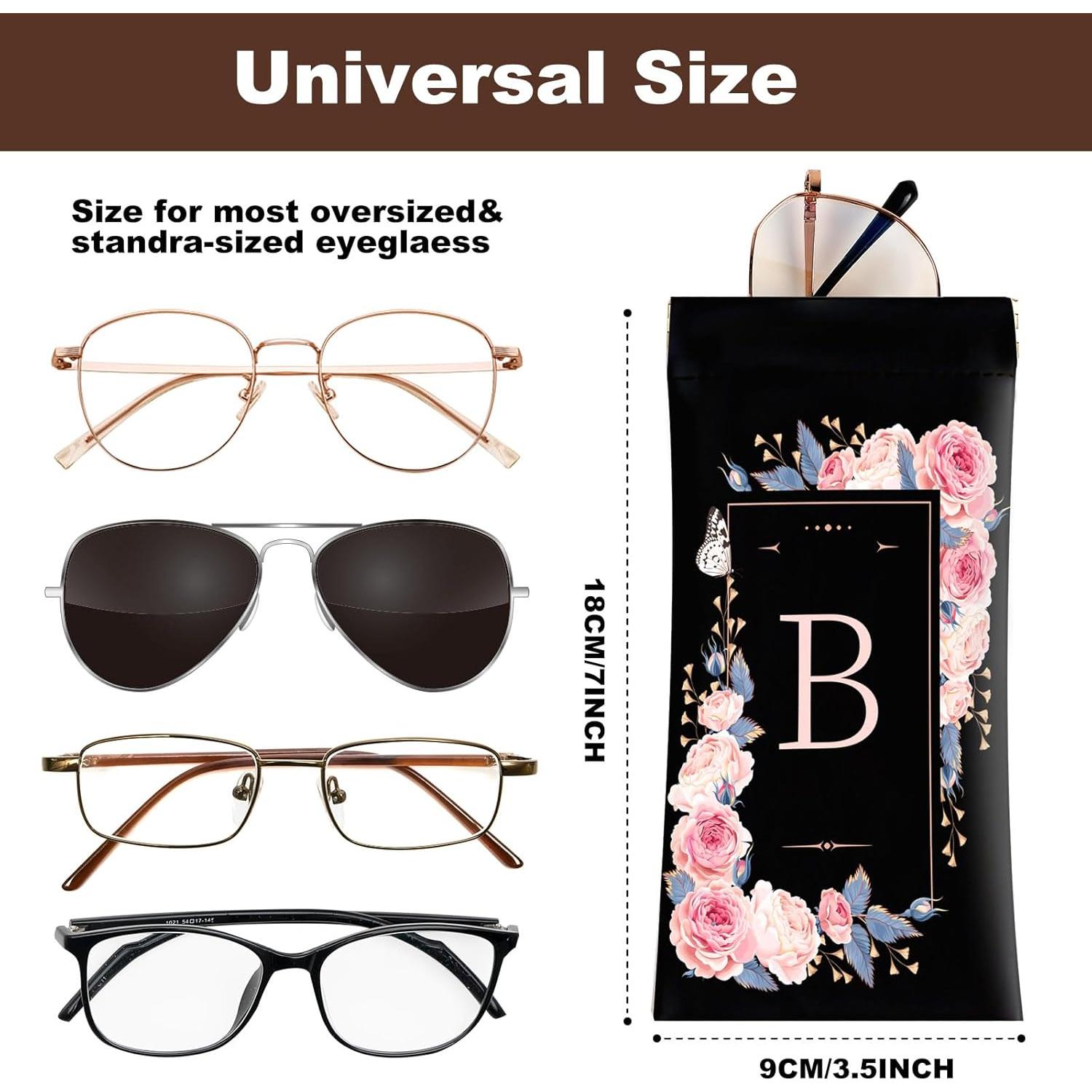 Estuche de Gafas de Sol PU Suave 2 Pcs con Paño de Limpieza