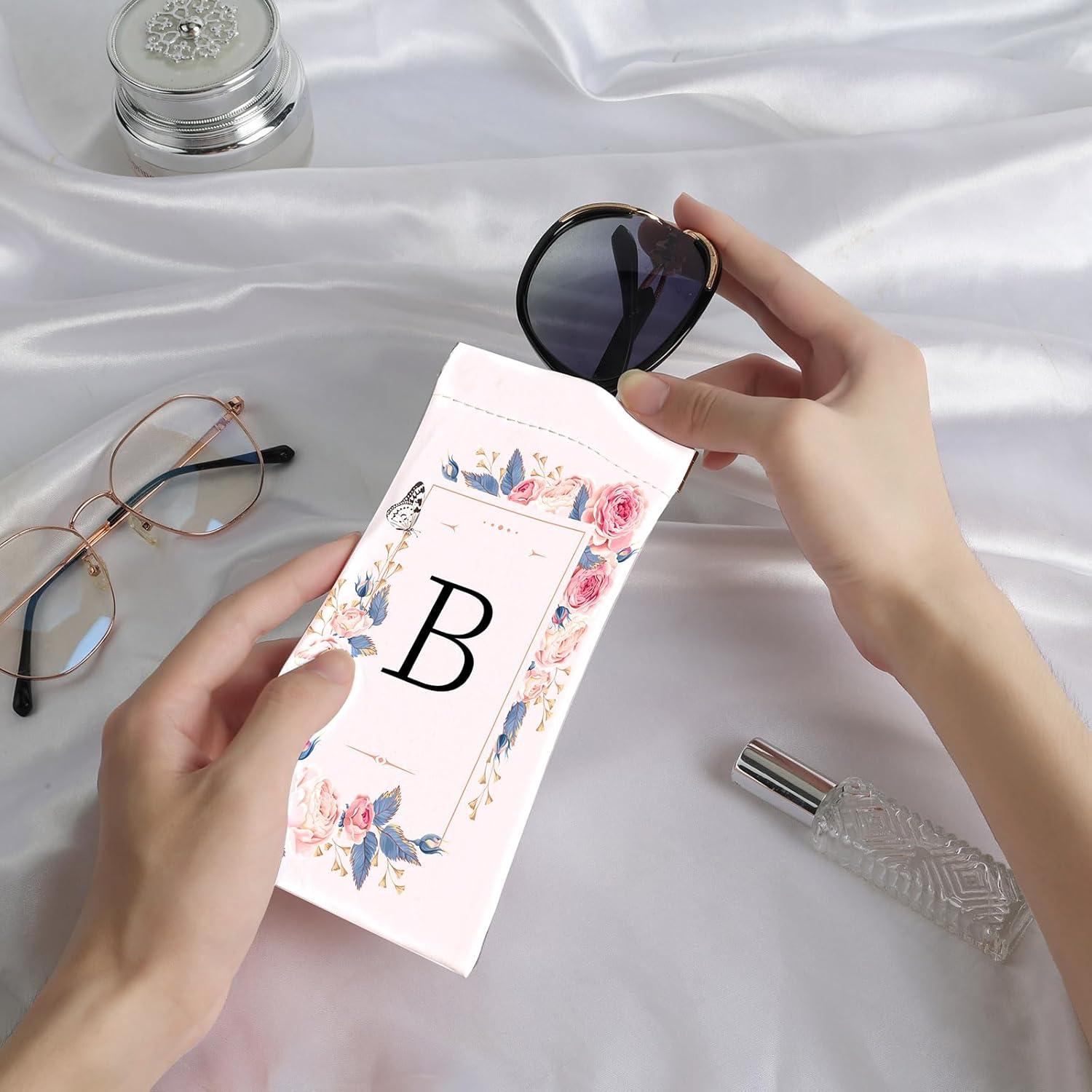 Estuche de Gafas de Sol PU Suave 2 Pcs con Paño de Limpieza