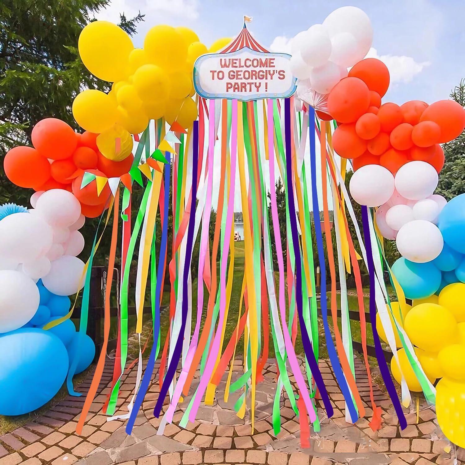 Serpentinas de Papel Crepé Arcoíris PIGETALE 8 Rollos 200m