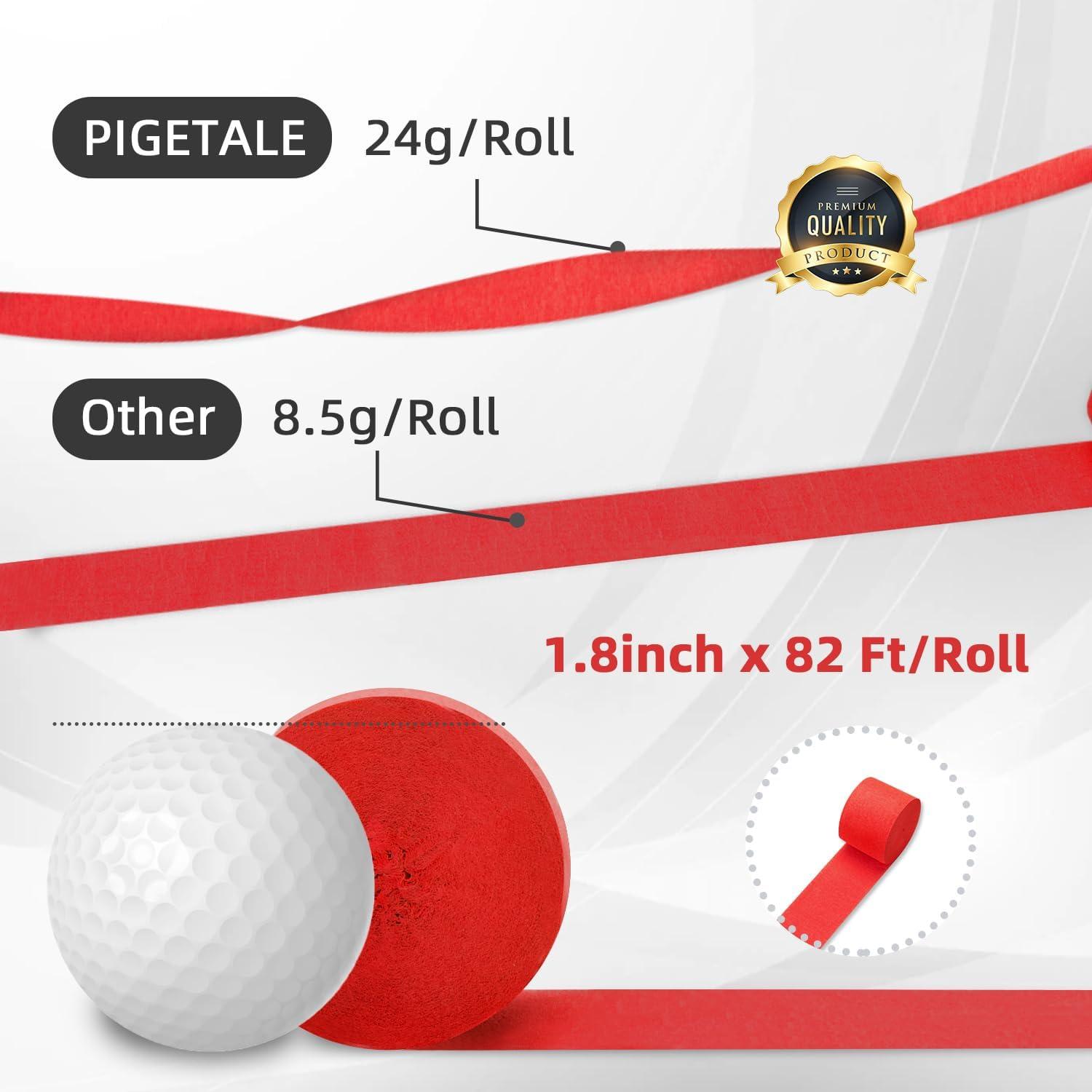 Serpentinas de Papel Crepé Arcoíris PIGETALE 8 Rollos 200m