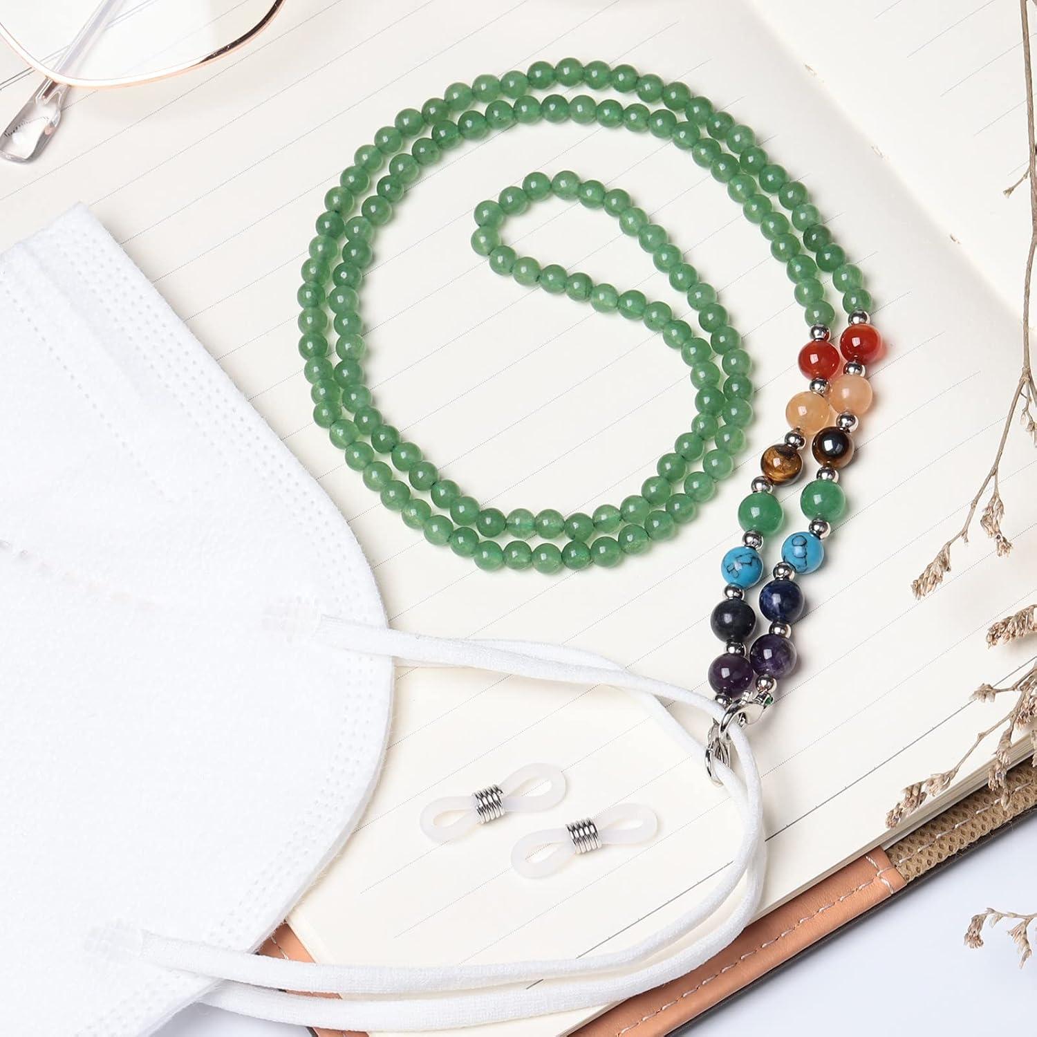 Cadena de Gafas Sunyik 7 Chakras Cristal 69 cm Unisex