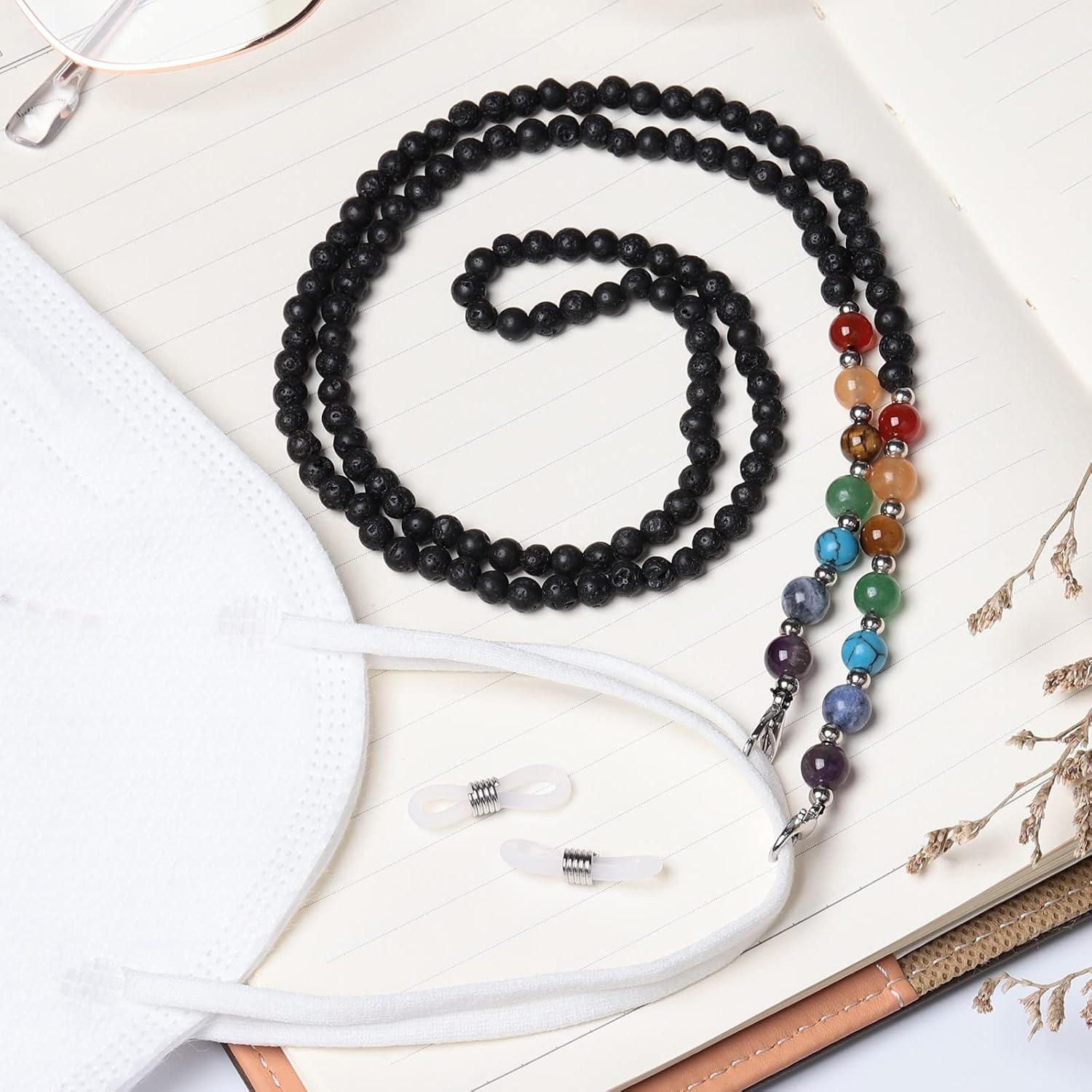 Cadena de Gafas Sunyik 7 Chakras Cristales Unisex 69cm