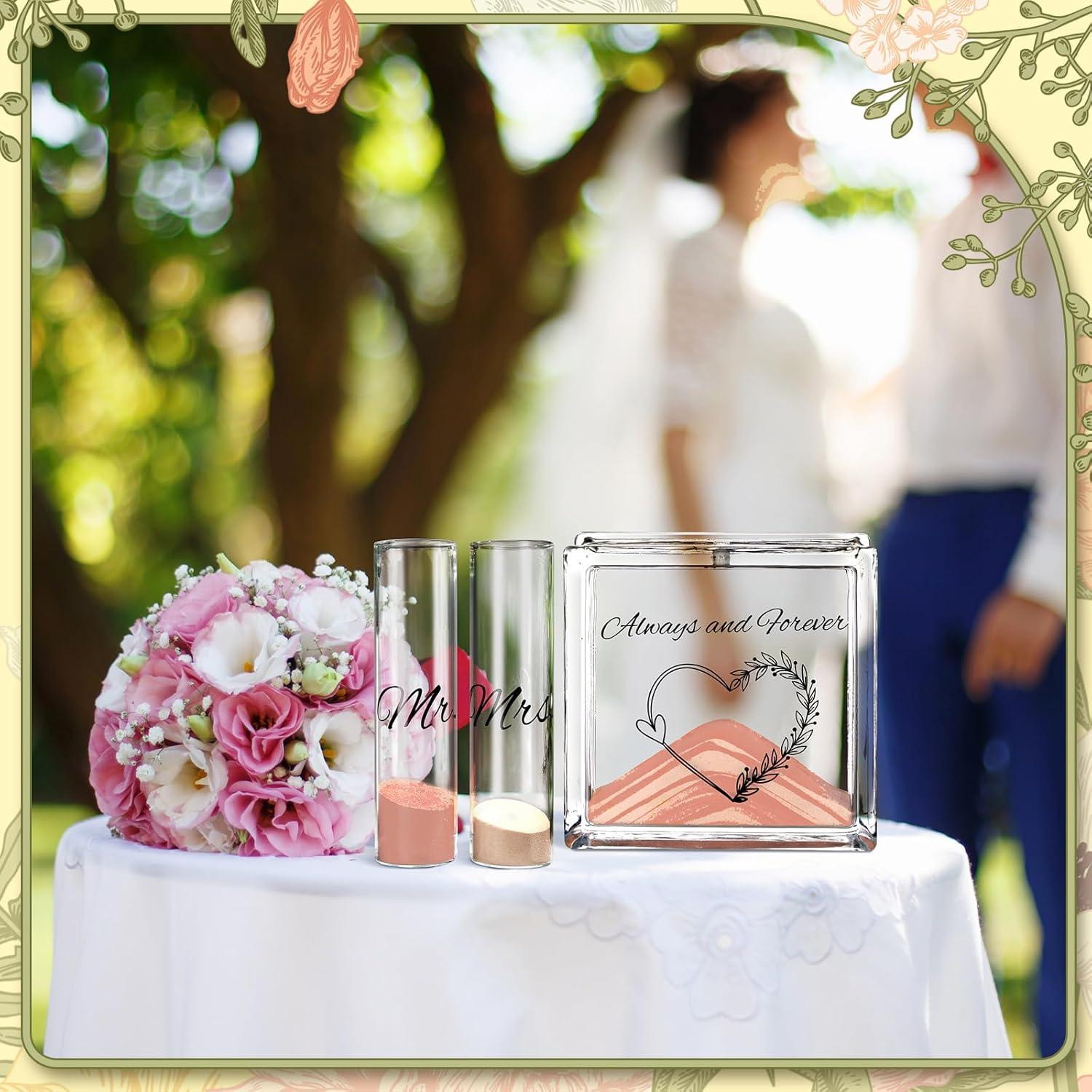 Juego de Arena de Boda Anglechic con Jarras de Vidrio 12 oz