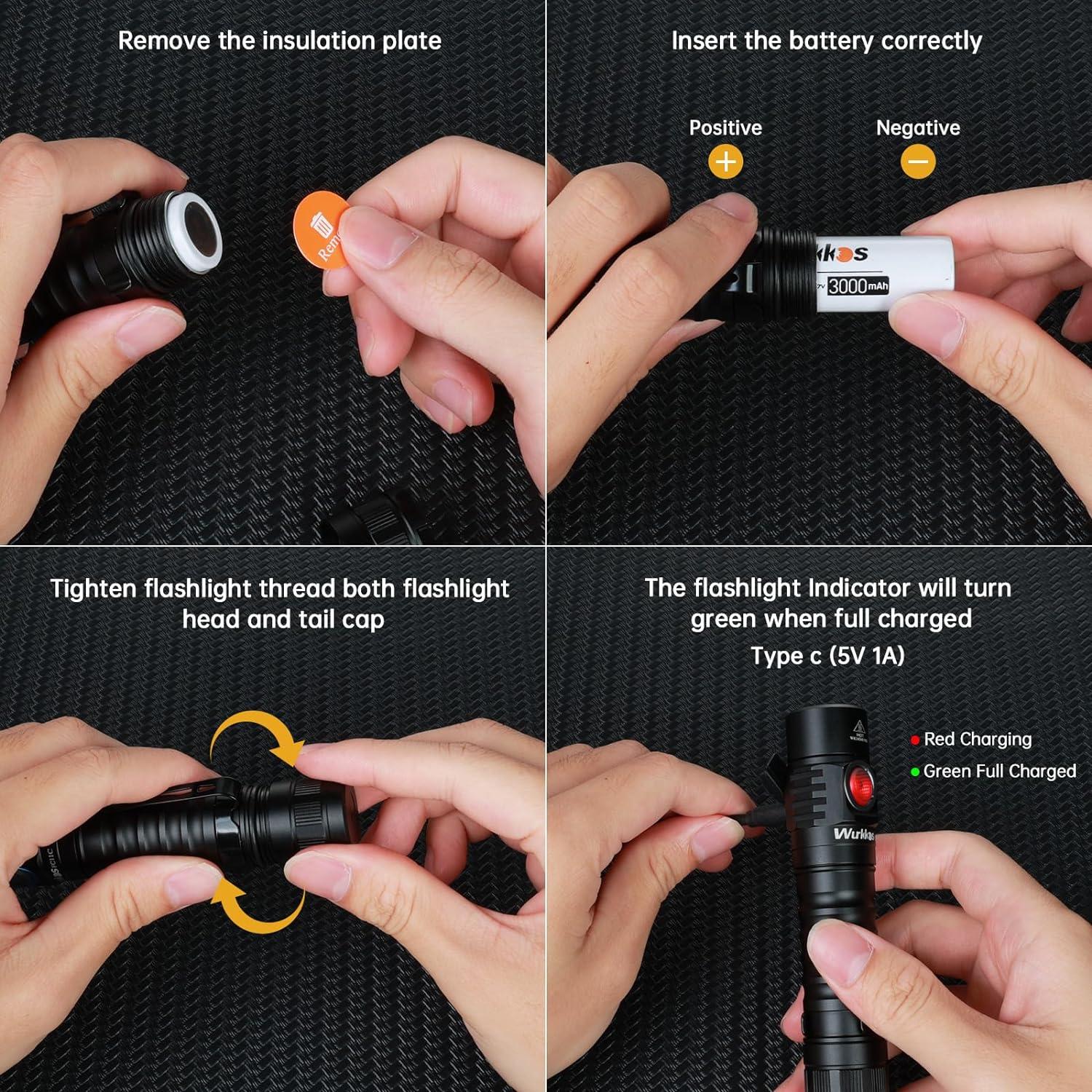 Linterna LED Wurkkos FC11C Recargable 1200 Lúmenes IP67