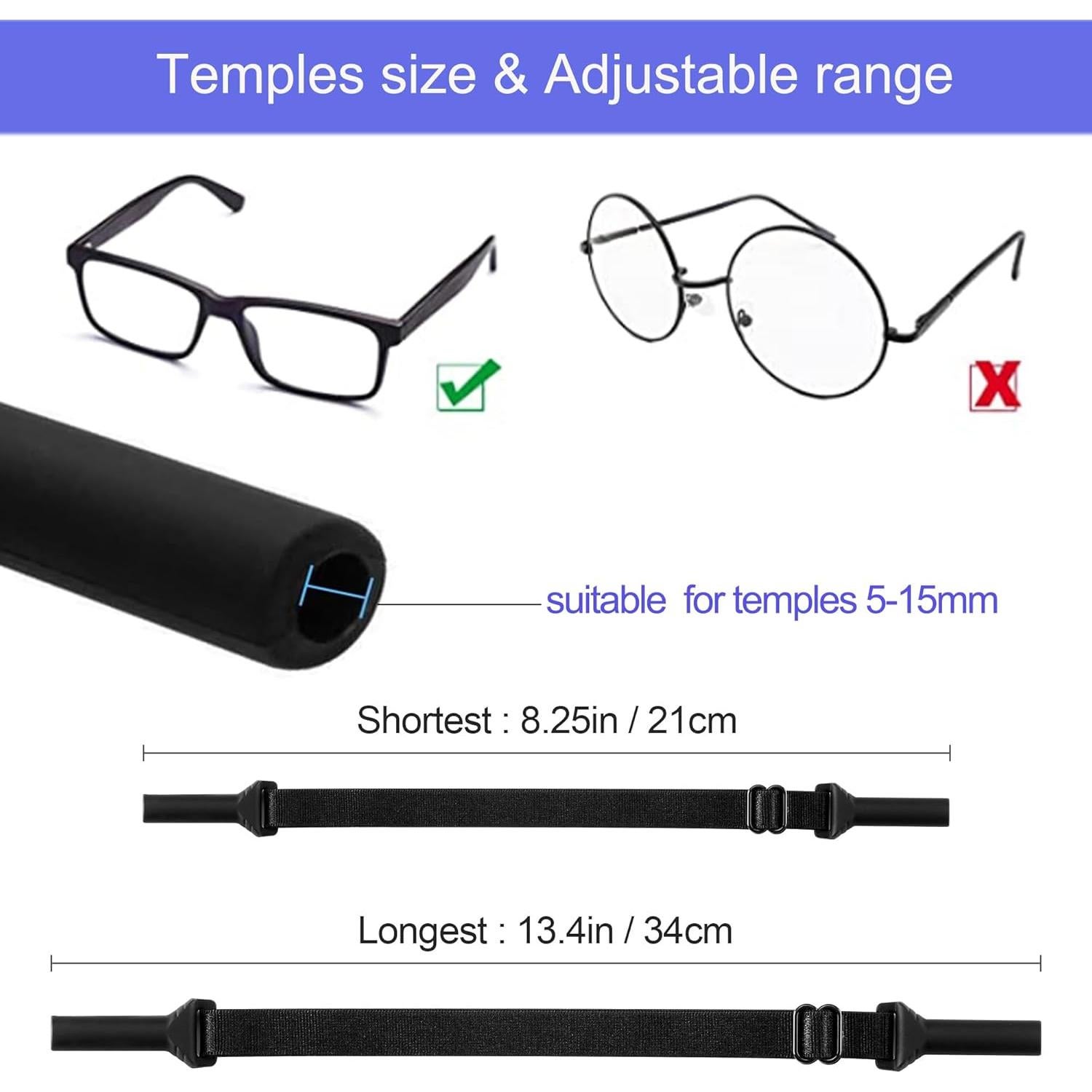 Correa Ajustable para Gafas LVVFit 4 Piezas Púrpura