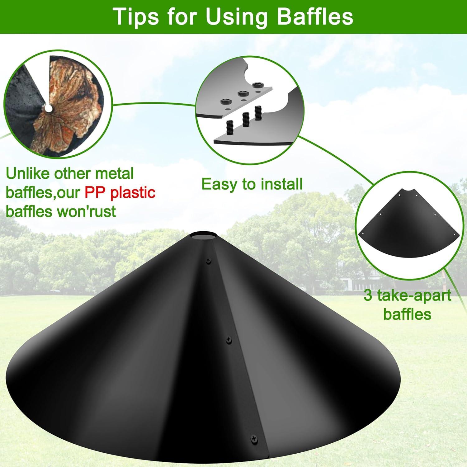 Baffle a Prueba de Ardillas Lezcufer 40.64cm para Comedero de Aves