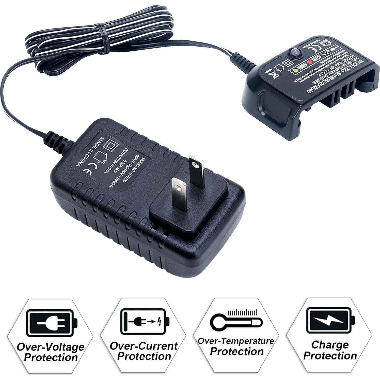 Cargador de Batería Elefly 9.6V-18V Compatible Black & Decker