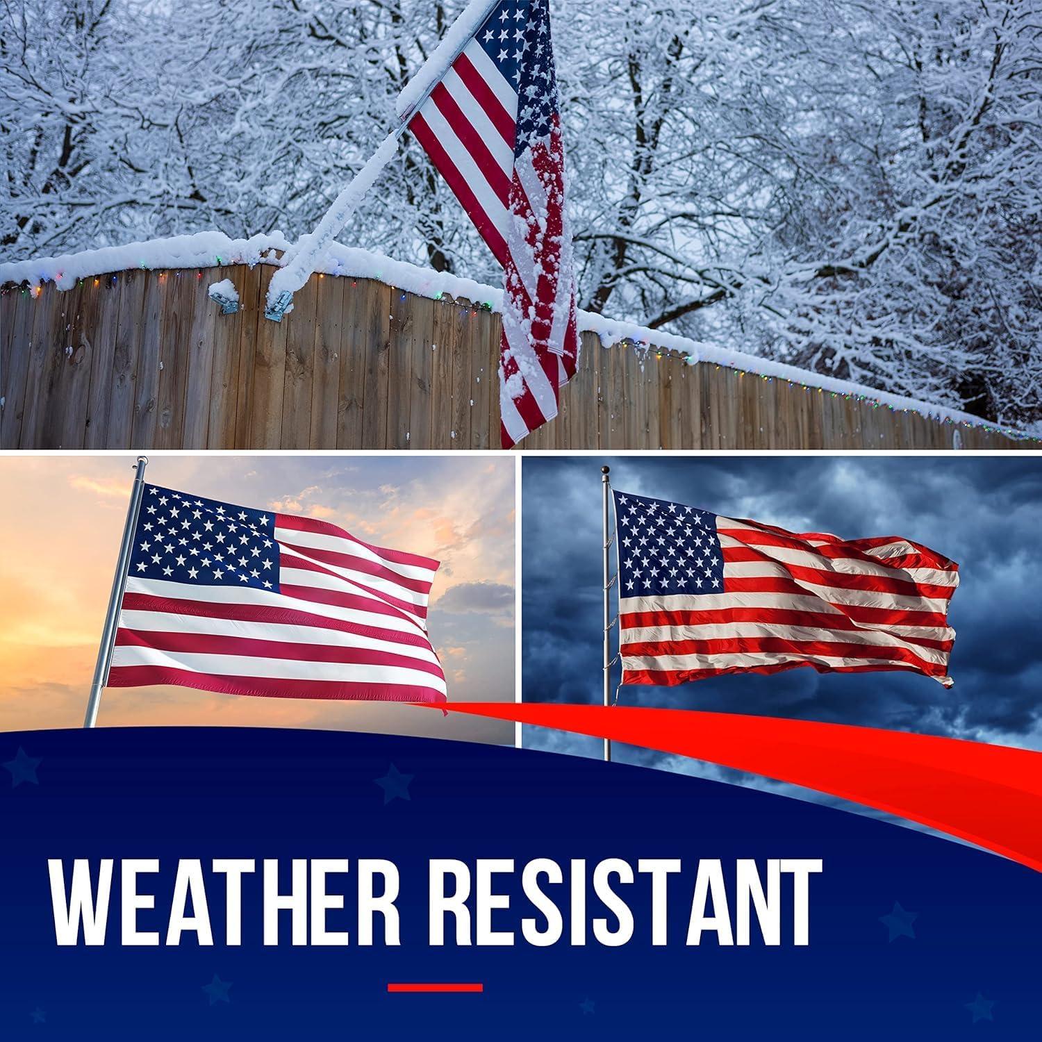 Bandera Americana 3x5 Hecha en EE. UU. Rushmore Rose FMAA