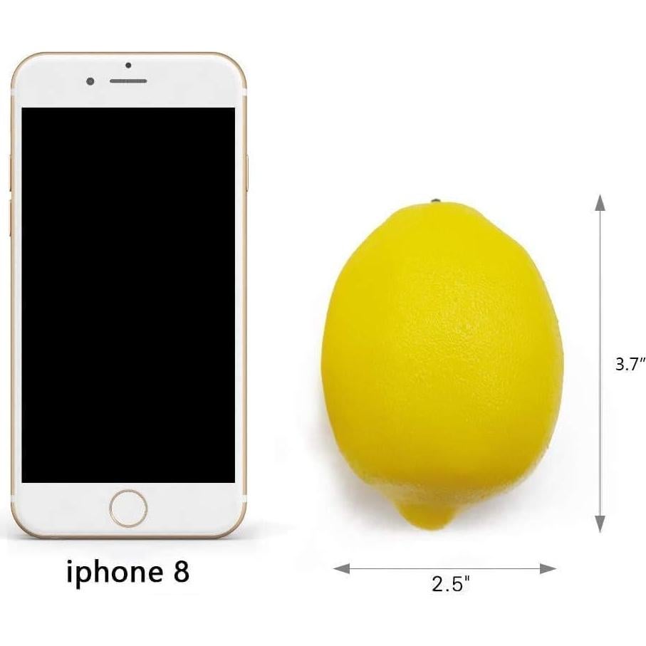 Limones Artificiales Grandes BigOtters - 12 Pcs 9.4cm x 6.35cm