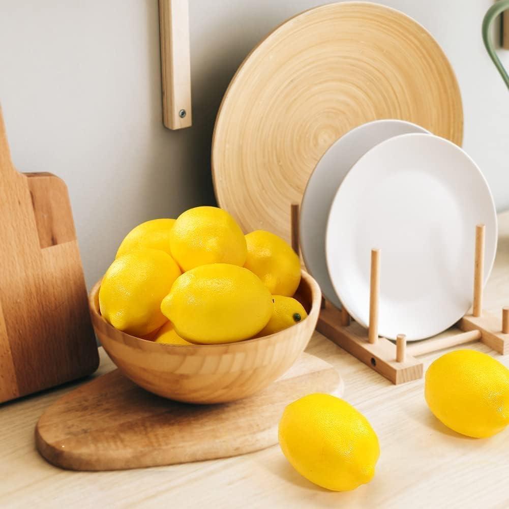 Limones Artificiales Grandes BigOtters - 12 Pcs 9.4cm x 6.35cm