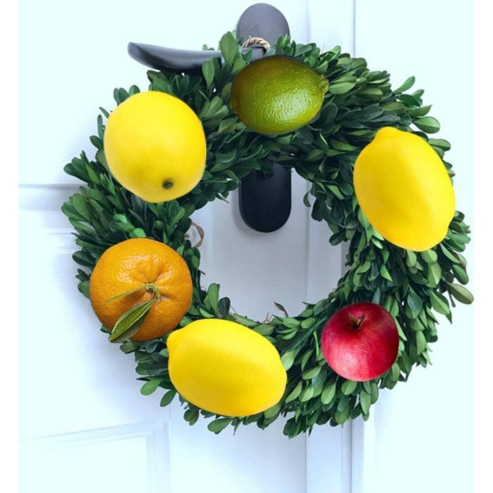 Limones Artificiales Grandes BigOtters - 12 Pcs 9.4cm x 6.35cm