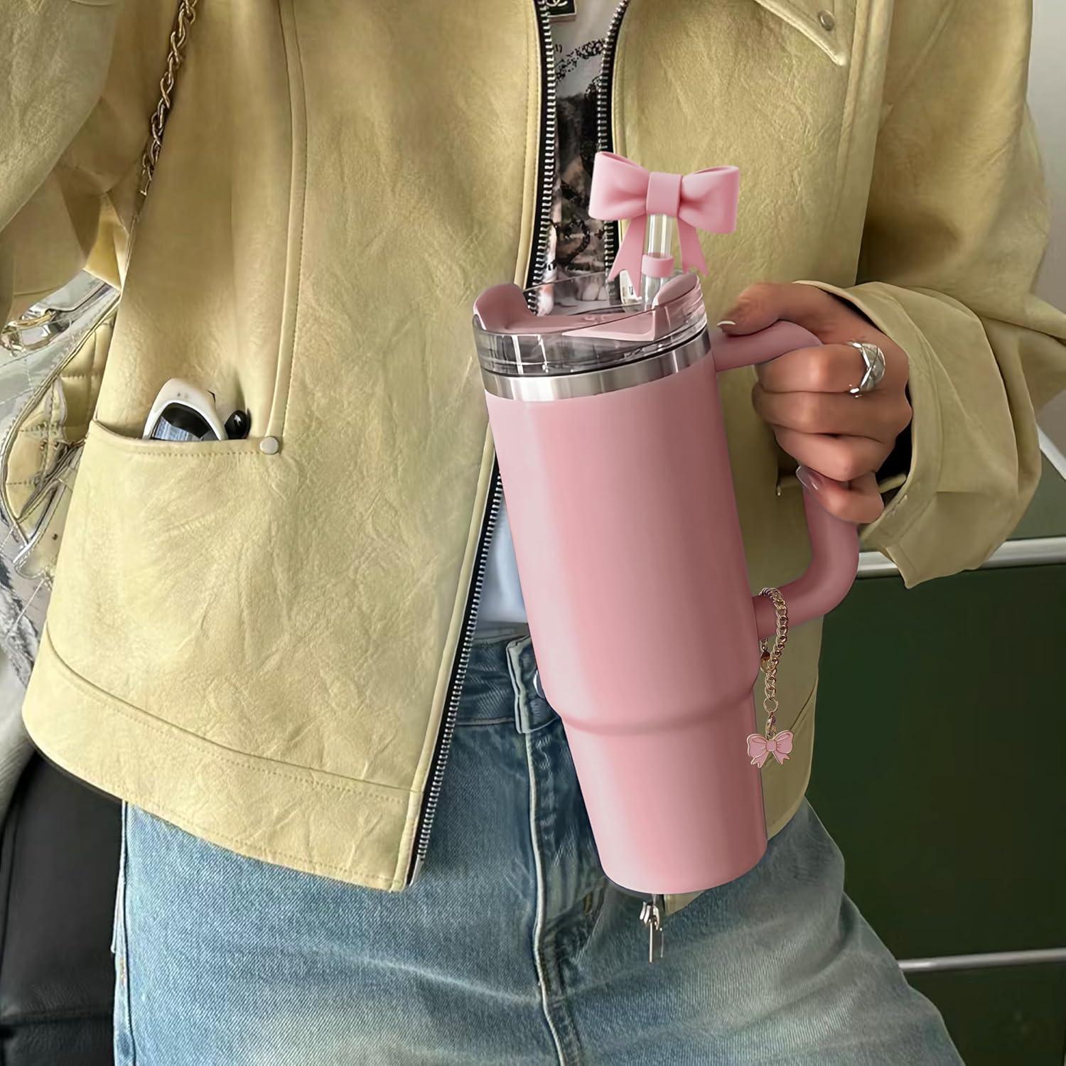 Tapa de Popote con Lazo DXITROMI para Vaso Stanley 3Pcs