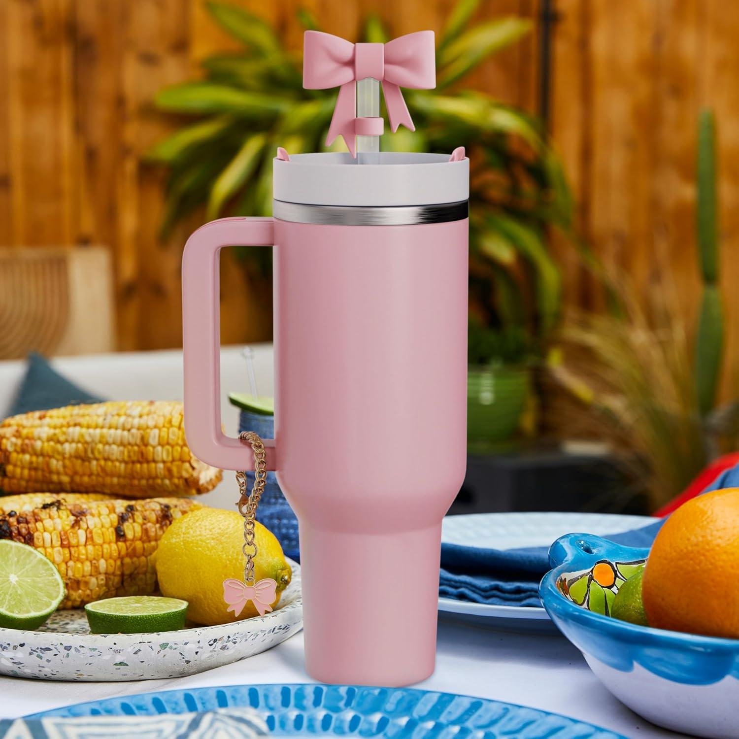 Tapa de Popote con Lazo DXITROMI para Vaso Stanley 3Pcs