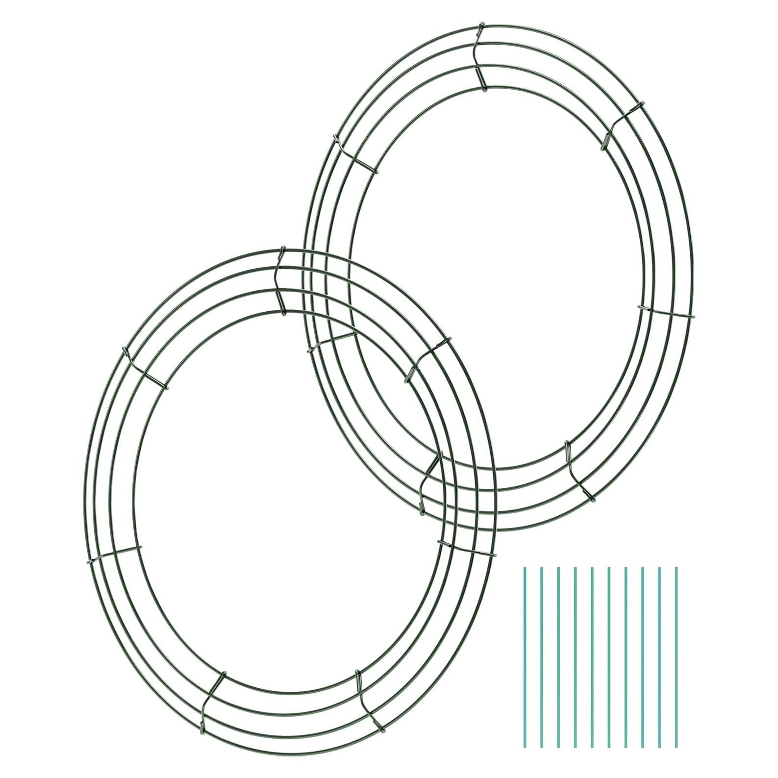 Paquete de 2 Marcos de Corona Redondos Upstout 35.56 cm Verde