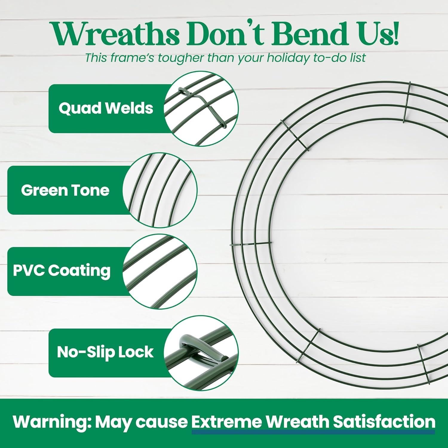 Paquete de 2 Marcos de Corona Redondos Upstout 35.56 cm Verde