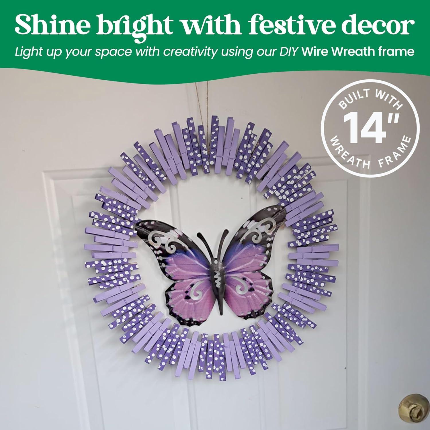 Paquete de 2 Marcos de Corona Redondos Upstout 35.56 cm Verde