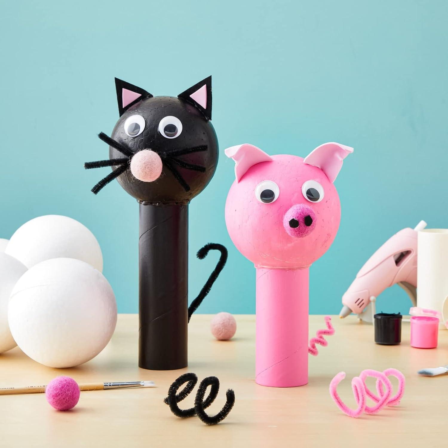 Bolas de Espuma Juvale 10 cm Blancas - Paquete de 12 para Manualidades