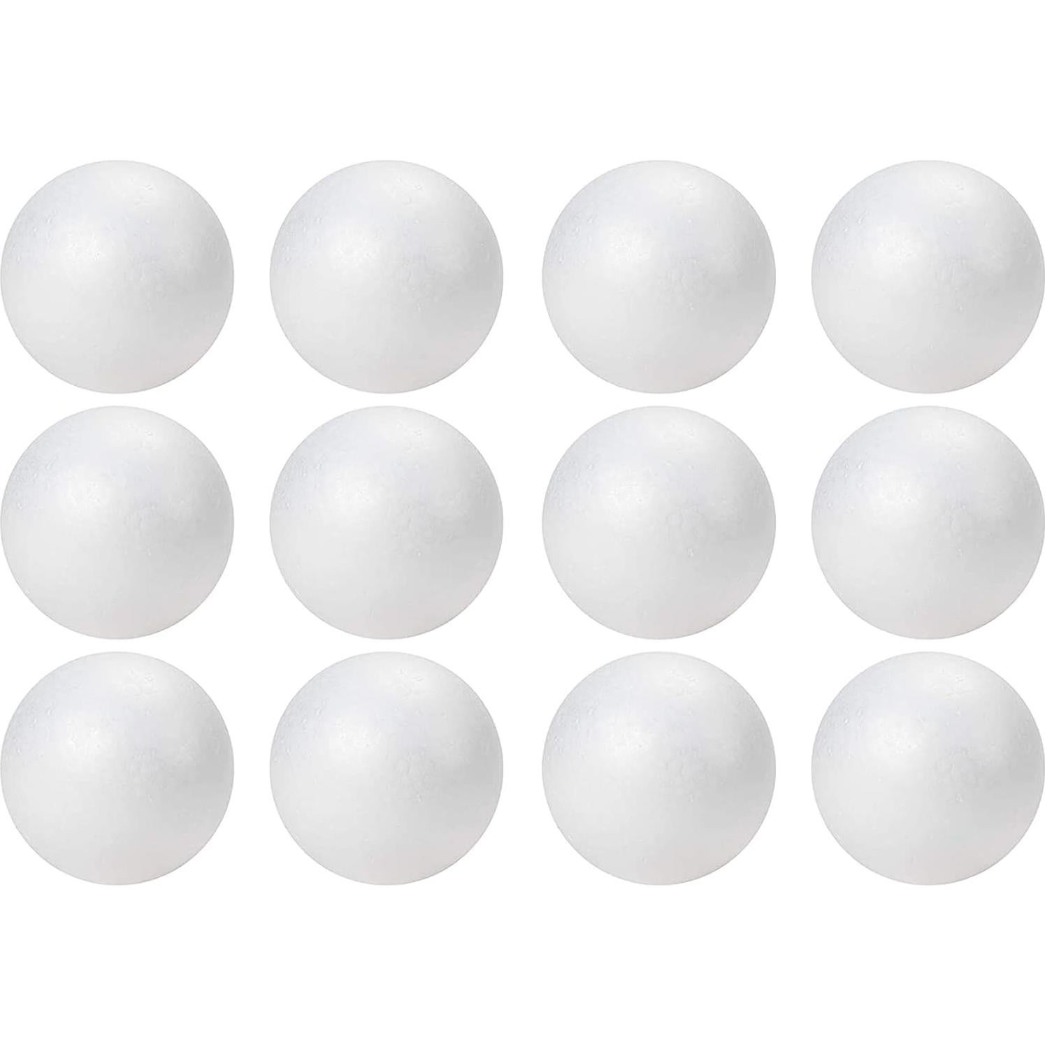 Bolas de Espuma Juvale 10 cm Blancas - Paquete de 12 para Manualidades