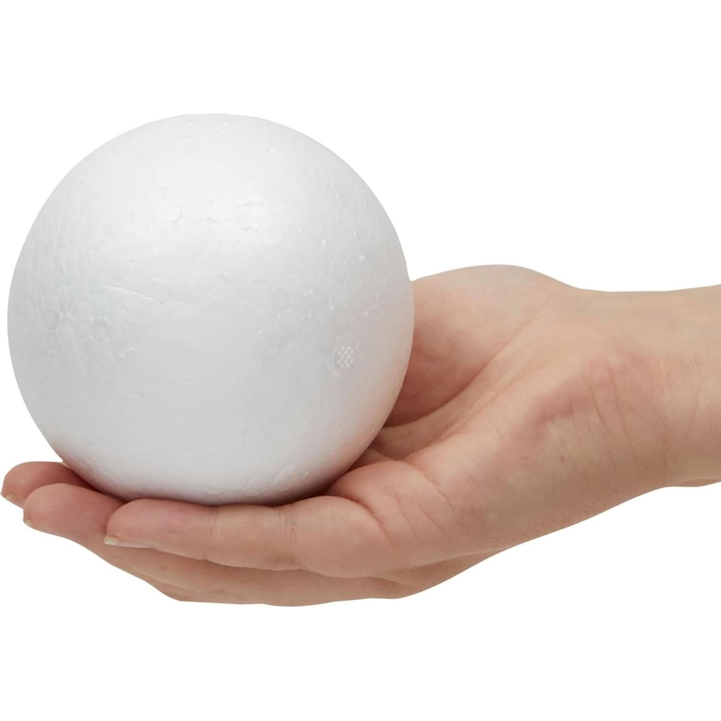 Bolas de Espuma Juvale 10 cm Blancas - Paquete de 12 para Manualidades