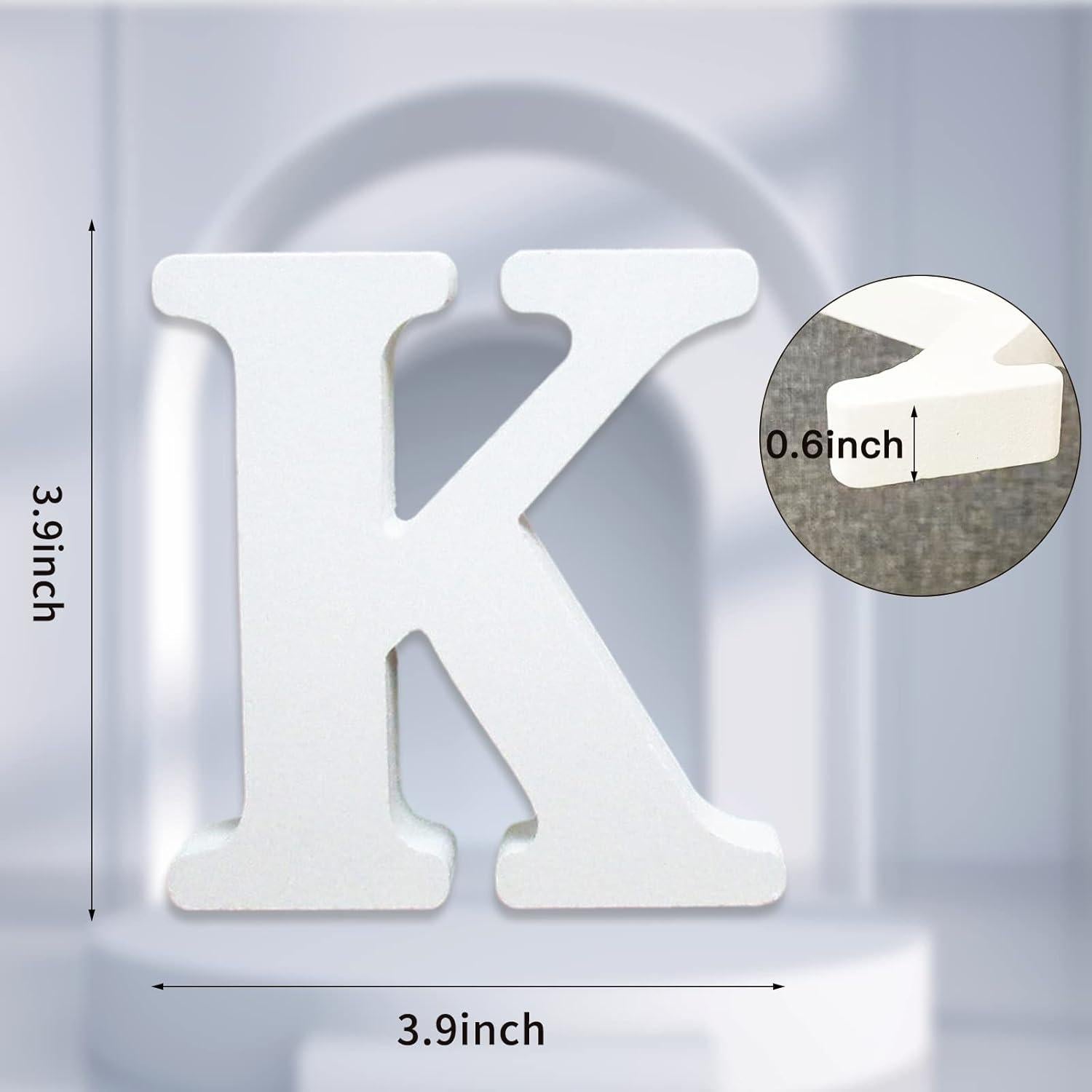 Letra de Madera Sin Terminar AOCEAN 10.7x9.7 cm Estilo K