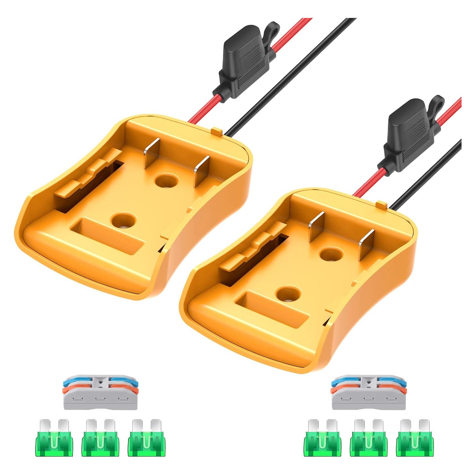 Adaptador de Rueda de Poder Dewalt 20V 2 Paquetes con Fusibles